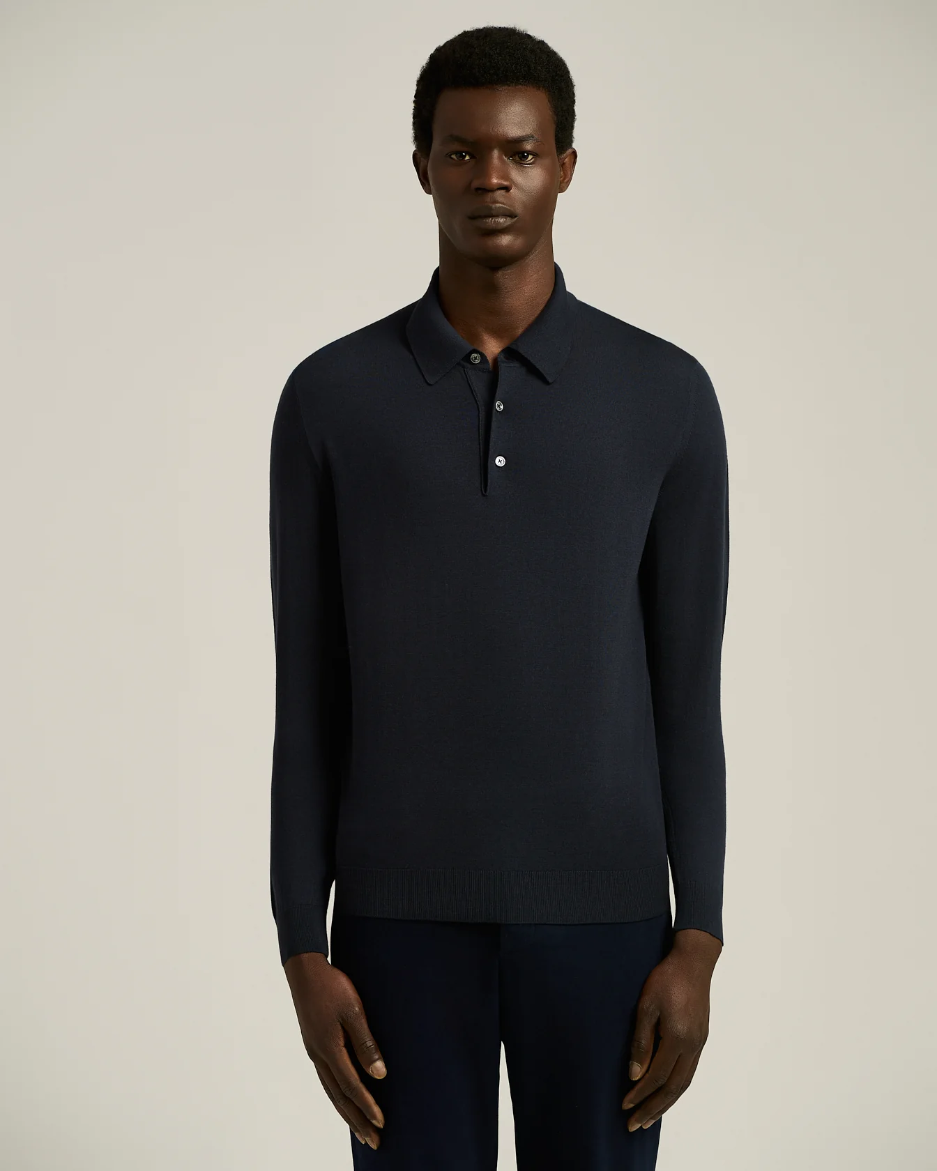 BLUE DIAMOND- WOOL POLO SHIRT - Image 2