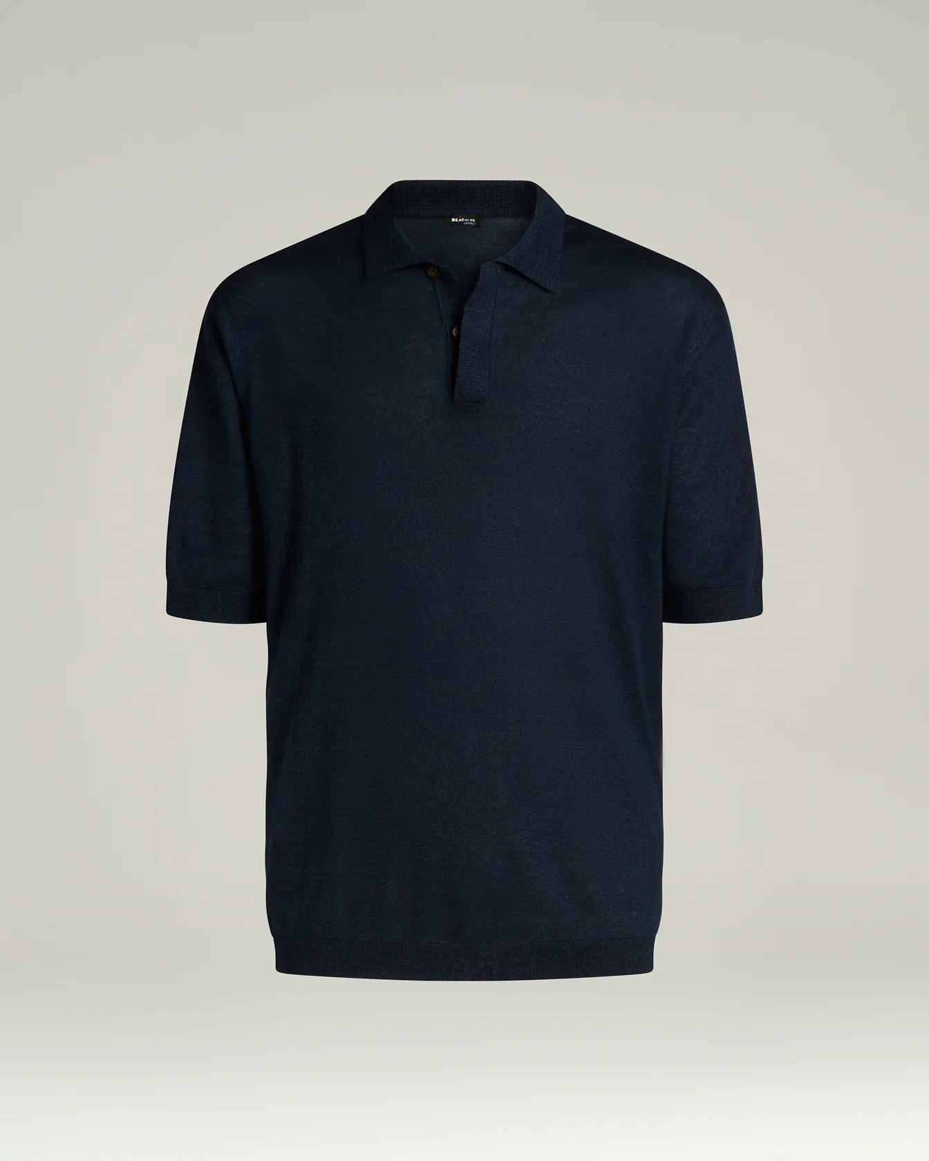 LIGHTWEIGHT KNIT SHORT-SLEEVED POLO SHIRT IN BLUE