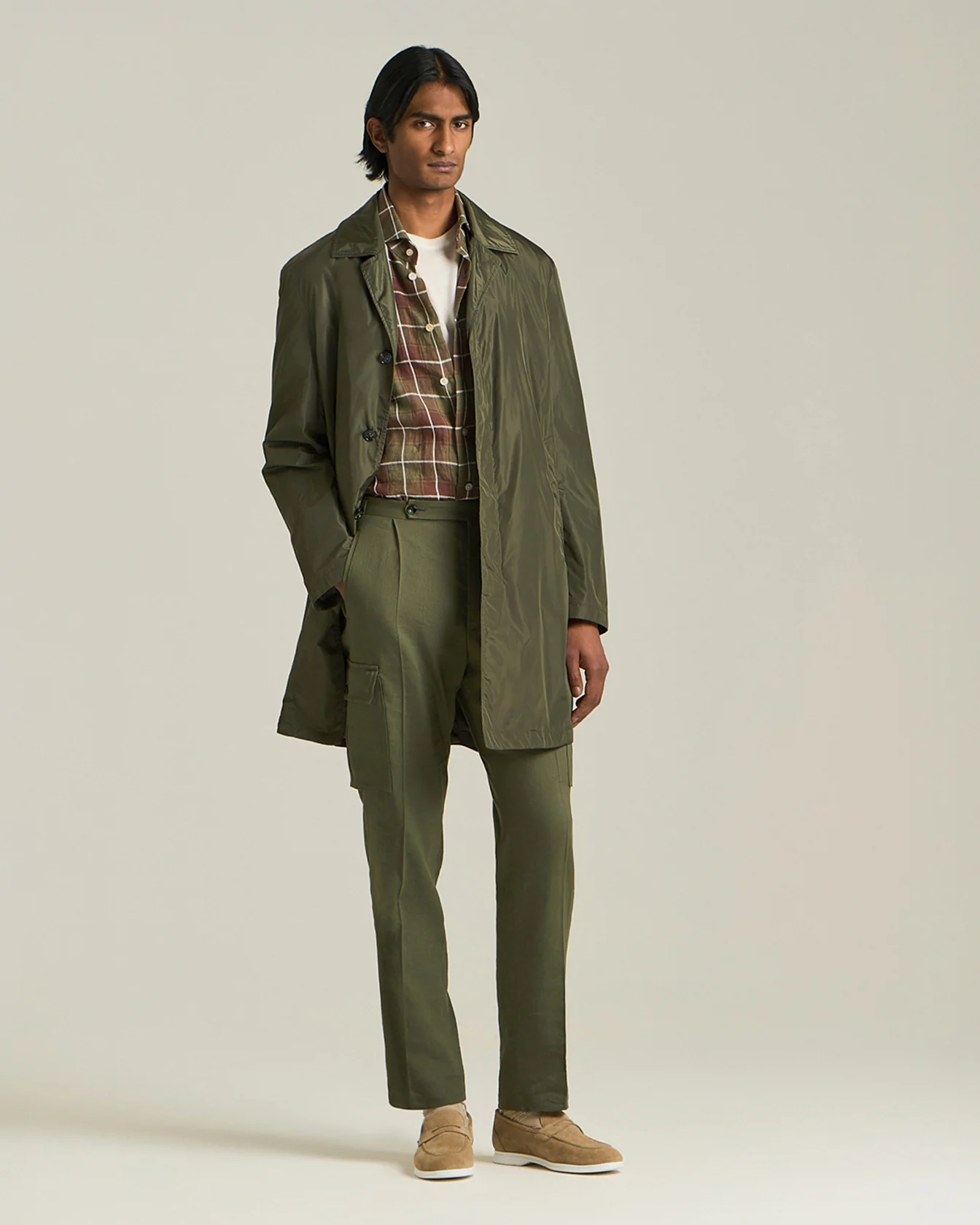 TECHNICAL FABRIC TRENCH COAT - Image 5