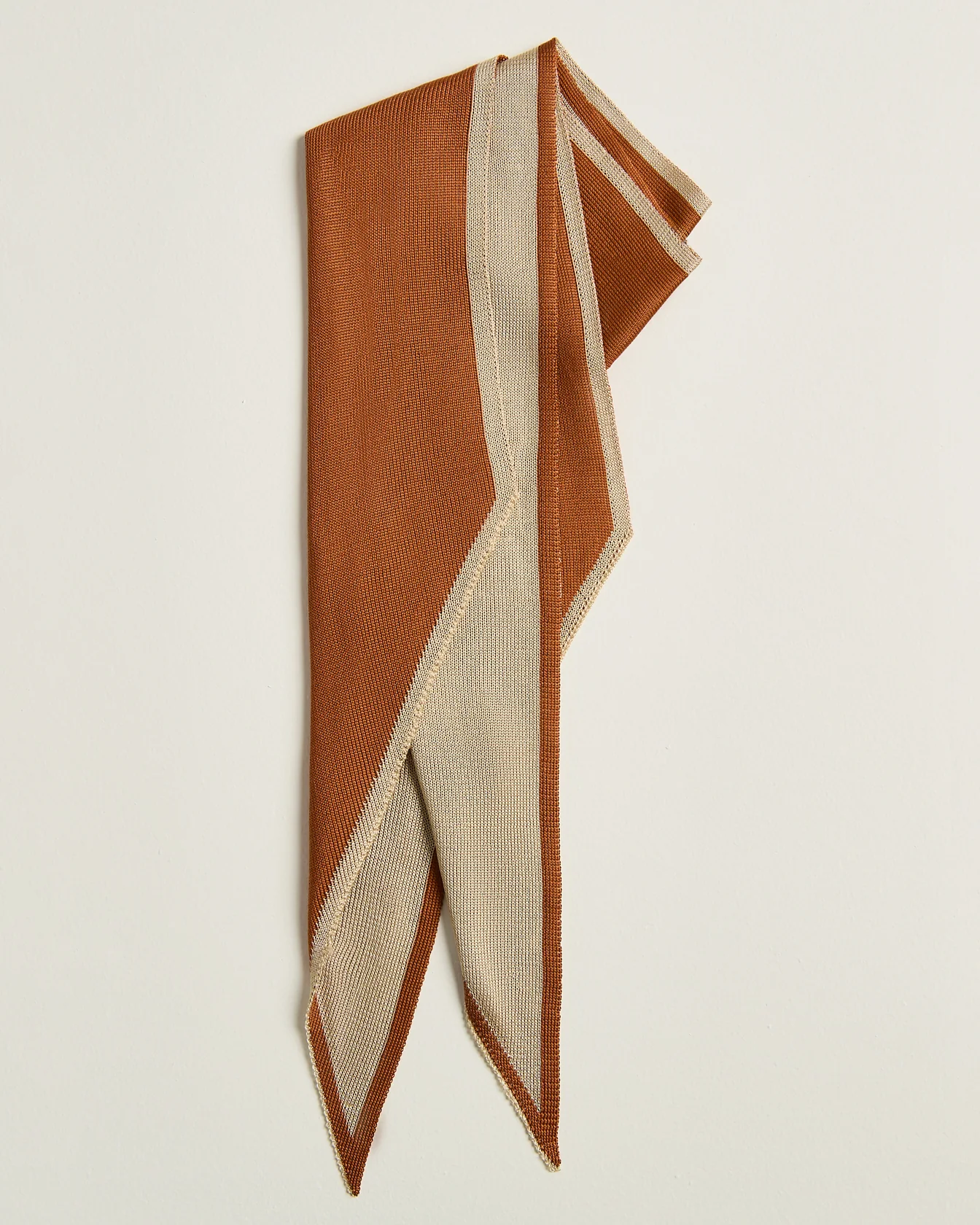 PURE SILK SCARF LEATHER CALFSKIN TRIM
