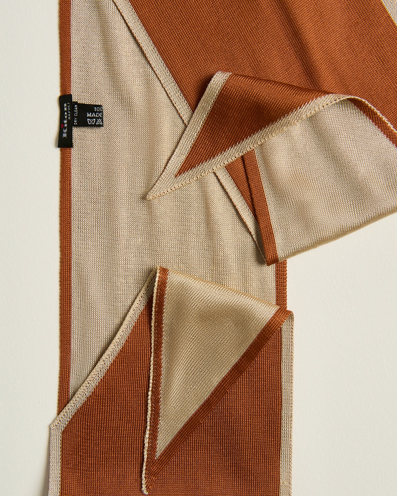 PURE SILK SCARF LEATHER CALFSKIN TRIM - Image 2