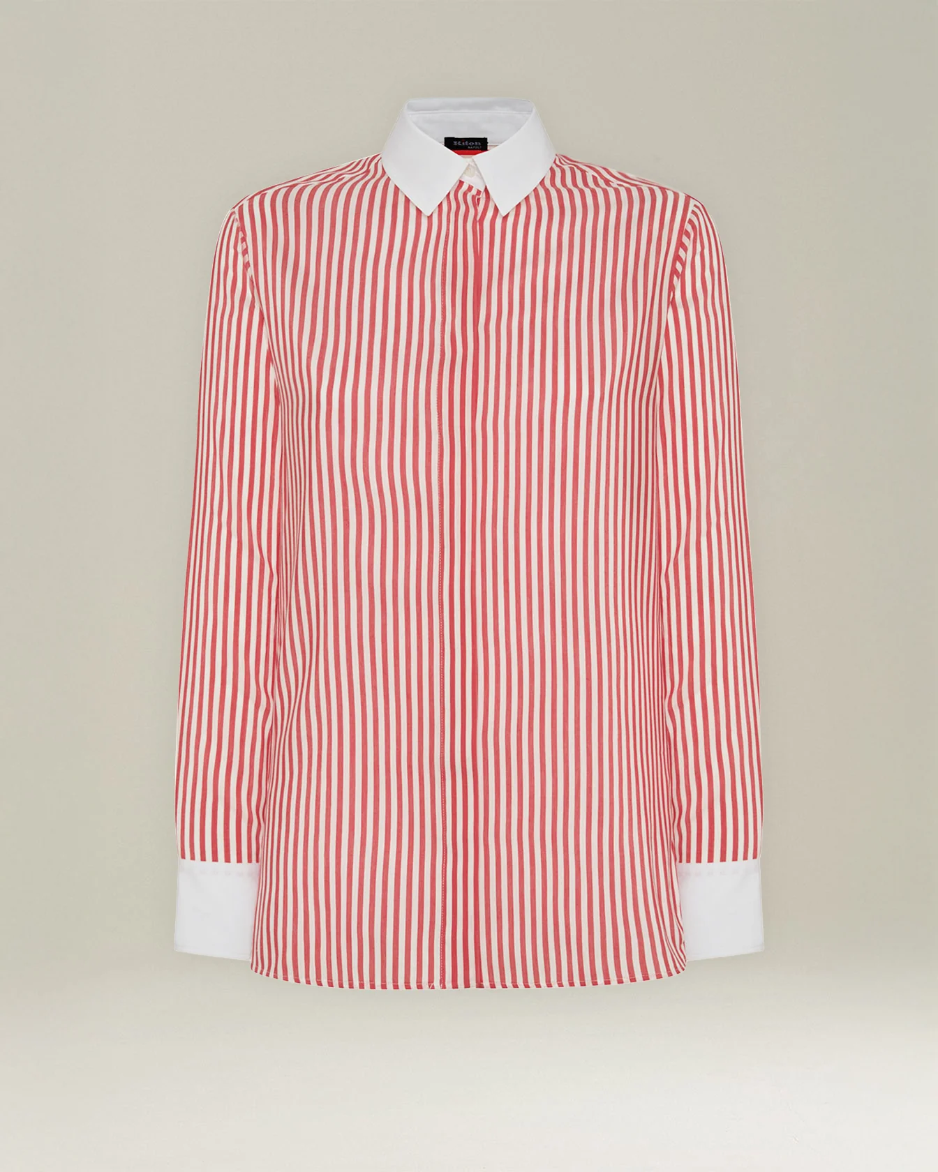 COTTON AND SILK STRIPED SHIRT