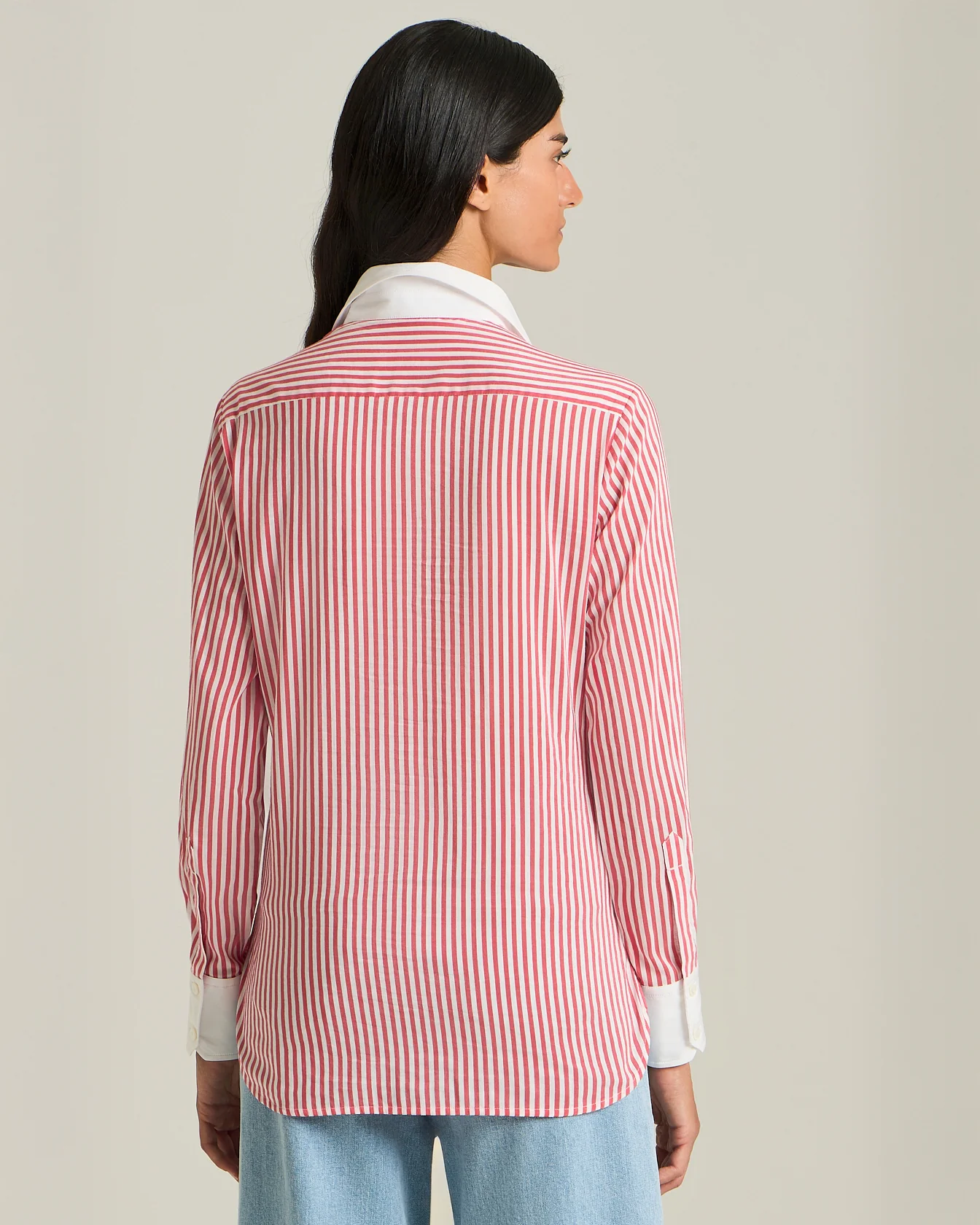 COTTON AND SILK STRIPED SHIRT - Image 3