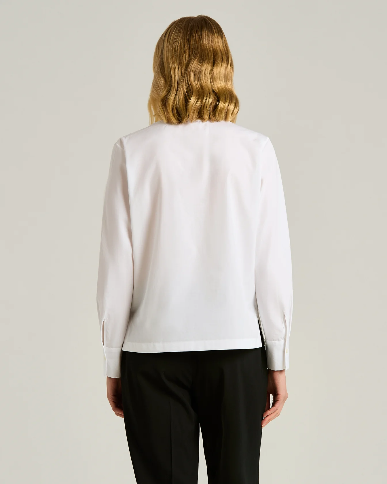 PURE COTTON SHIRT WITH TONAL EMBROIDERY WHITE - Image 3
