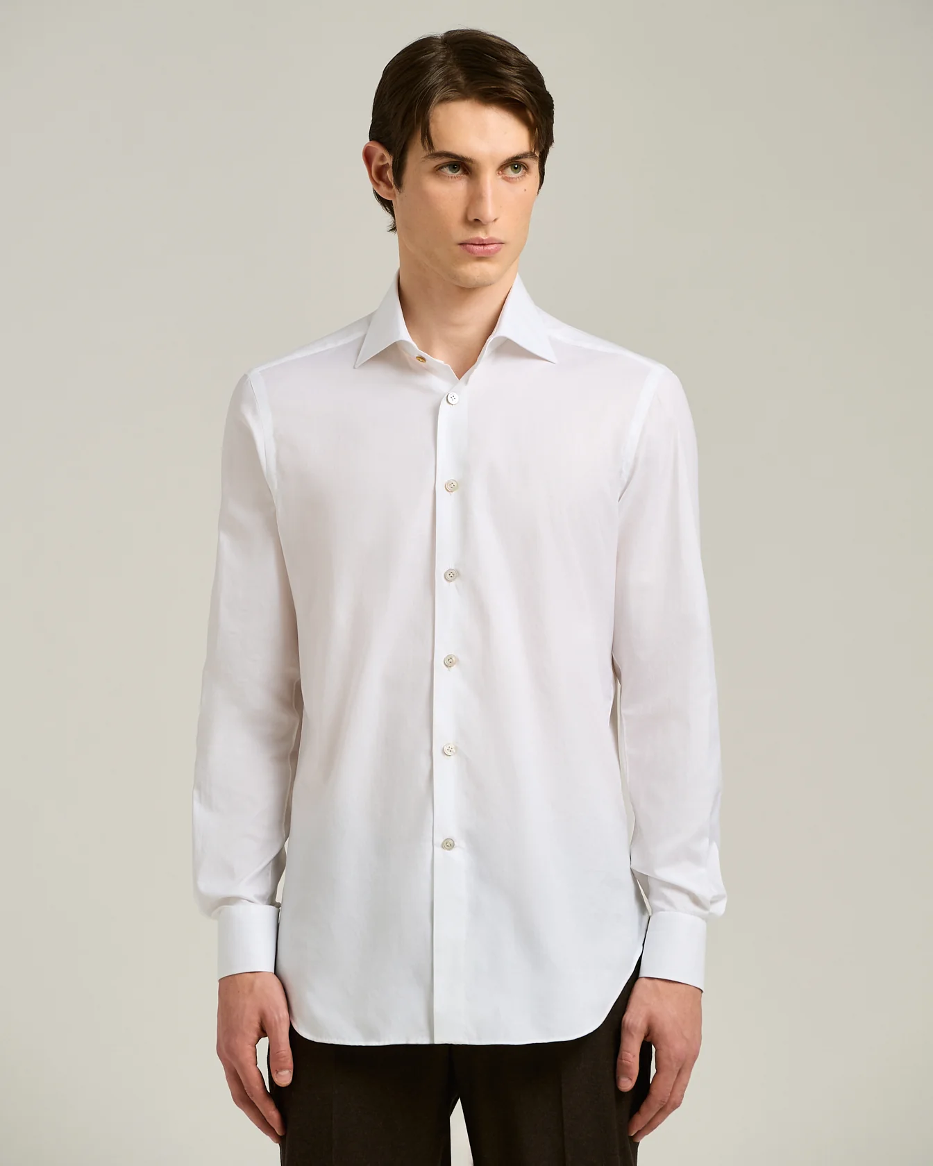 FORMAL' REGULAR FIT SHIRT IN WHITE COTTON - Image 2