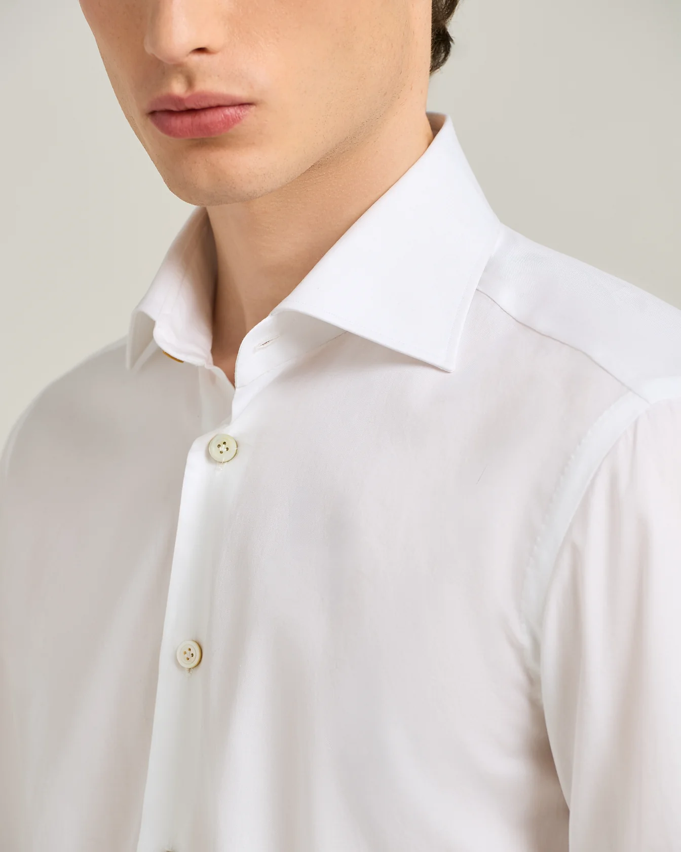 FORMAL' REGULAR FIT SHIRT IN WHITE COTTON - Image 4