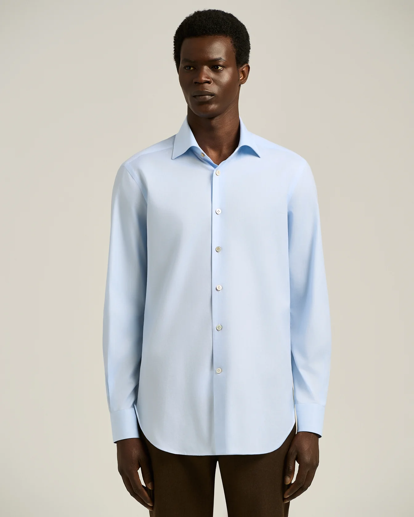 FORMAL' REGULAR FIT SHIRT IN SKY BLUE COTTON - Image 2