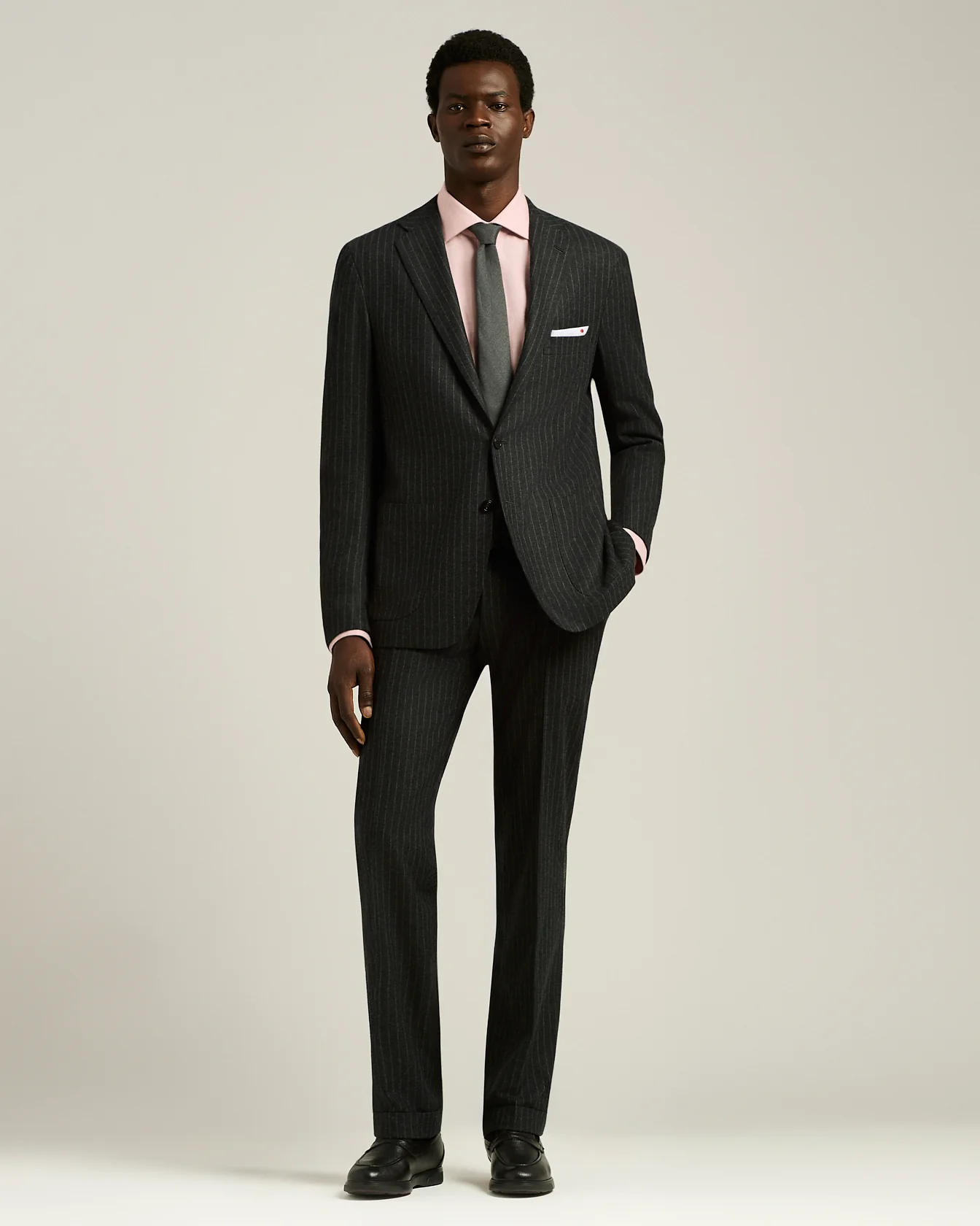 LIGHT-PINK COTTON AND CASHMERE FLANNEL SHIRT - Image 5