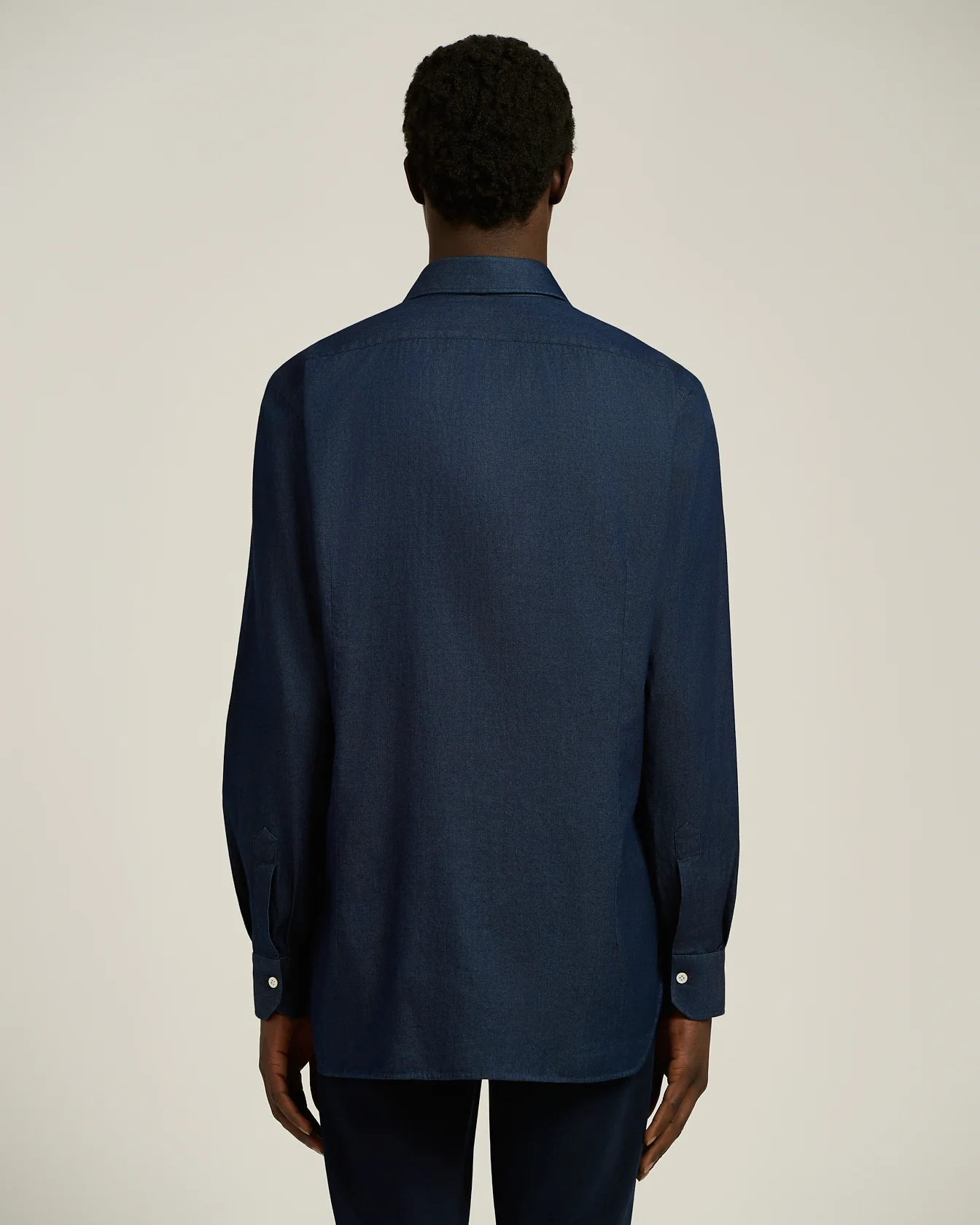 CASUAL SHIRT IN NIGHT BLUE DENIM - Image 3