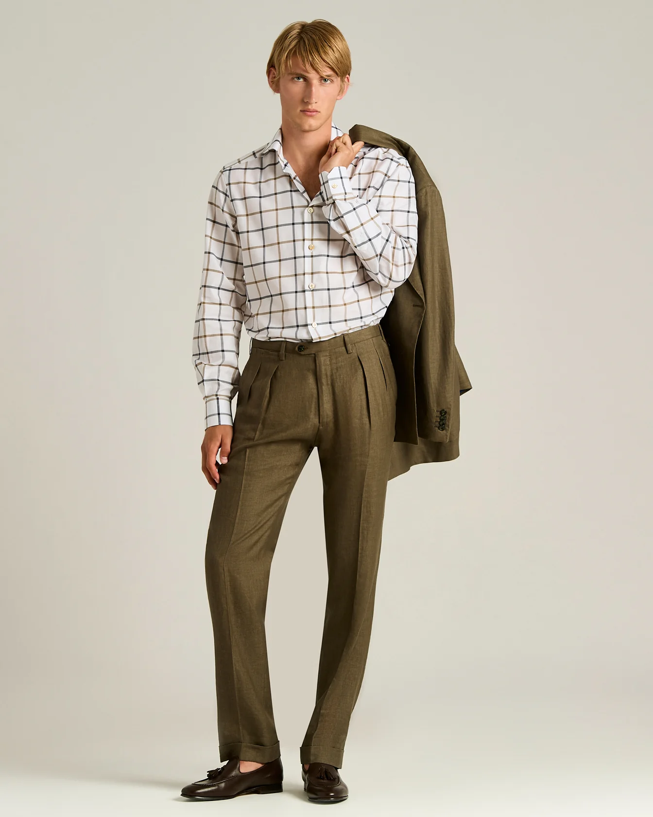 PURE COTTON CHECKED SHIRT - Image 5