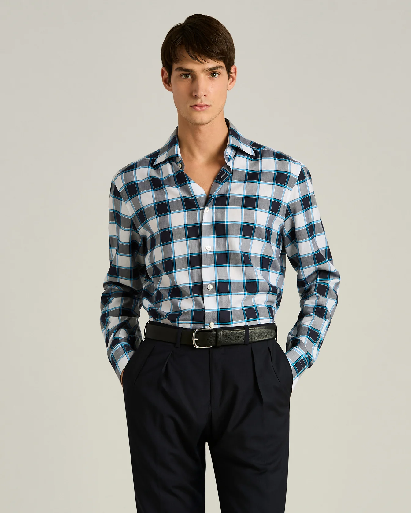 CHECKED COTTON SHIRT - Image 2