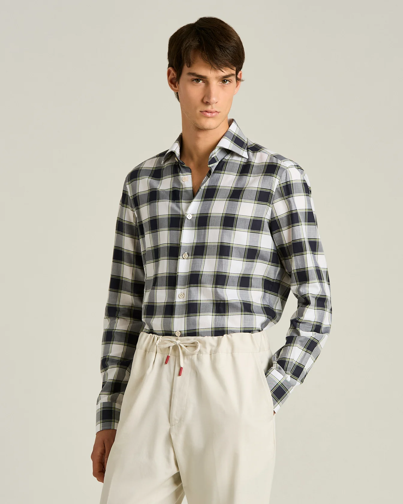 CHECKED COTTON SHIRT - Image 2