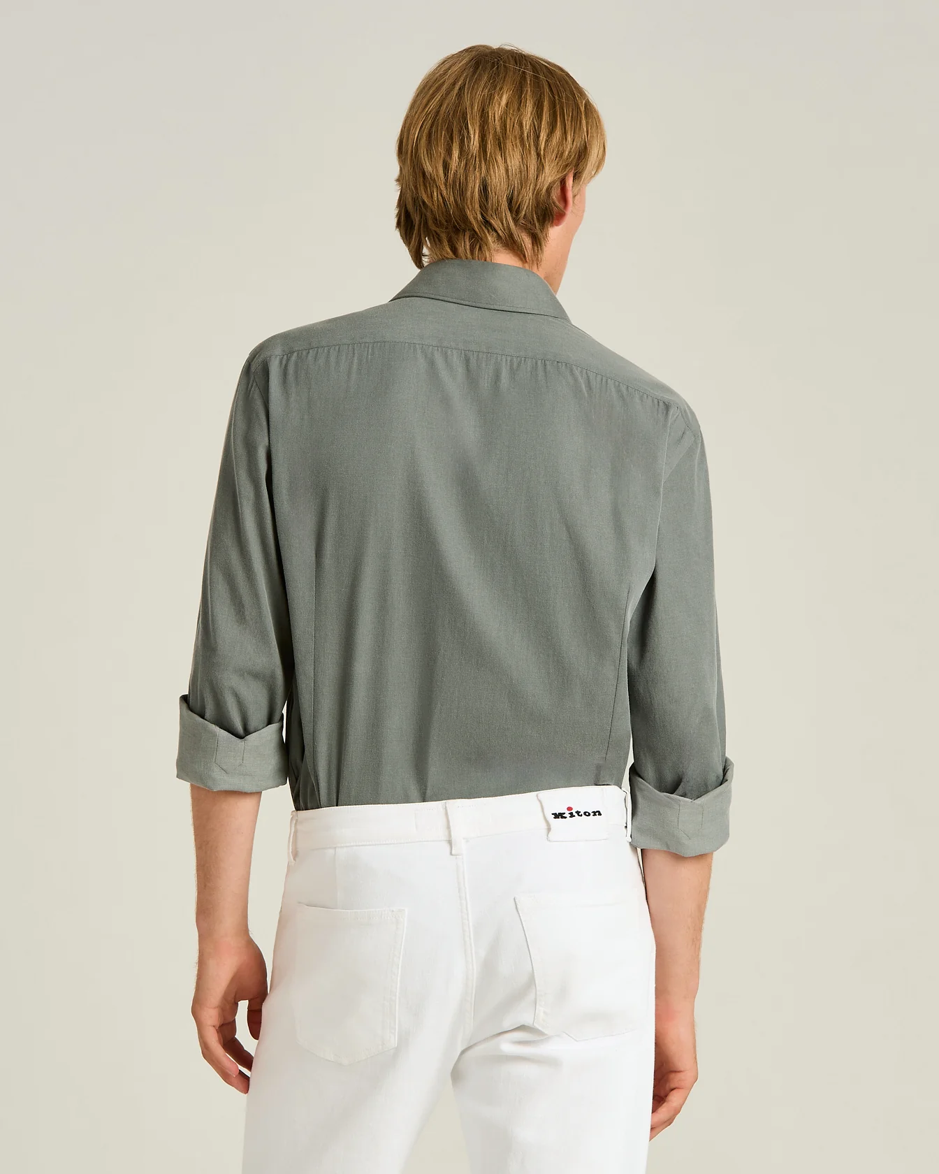 GREY COTTON SHIRT - Image 3
