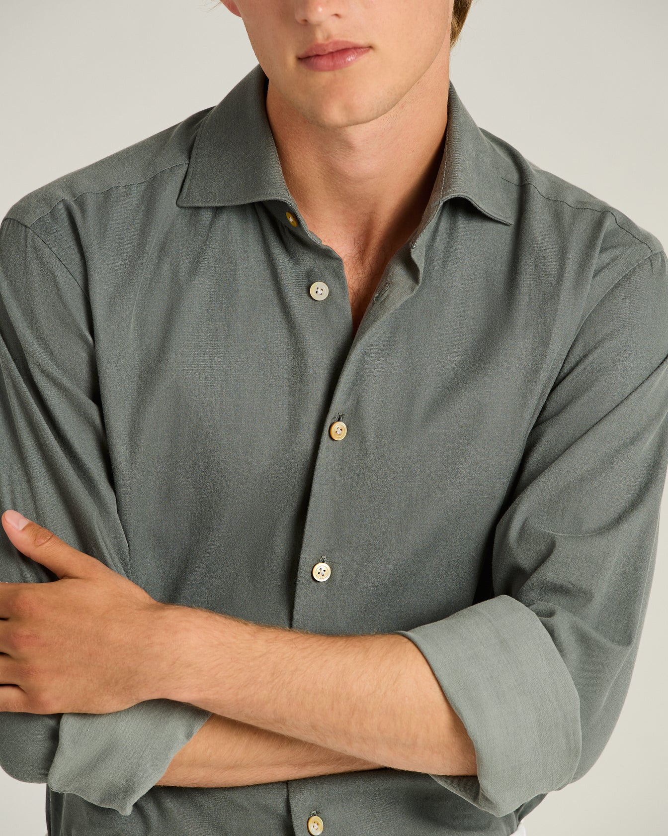 GREY COTTON SHIRT - Image 4