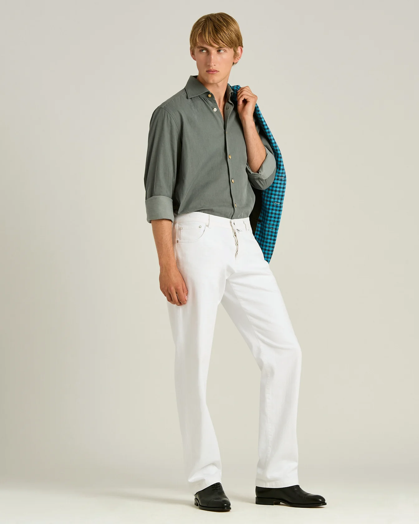 GREY COTTON SHIRT - Image 5