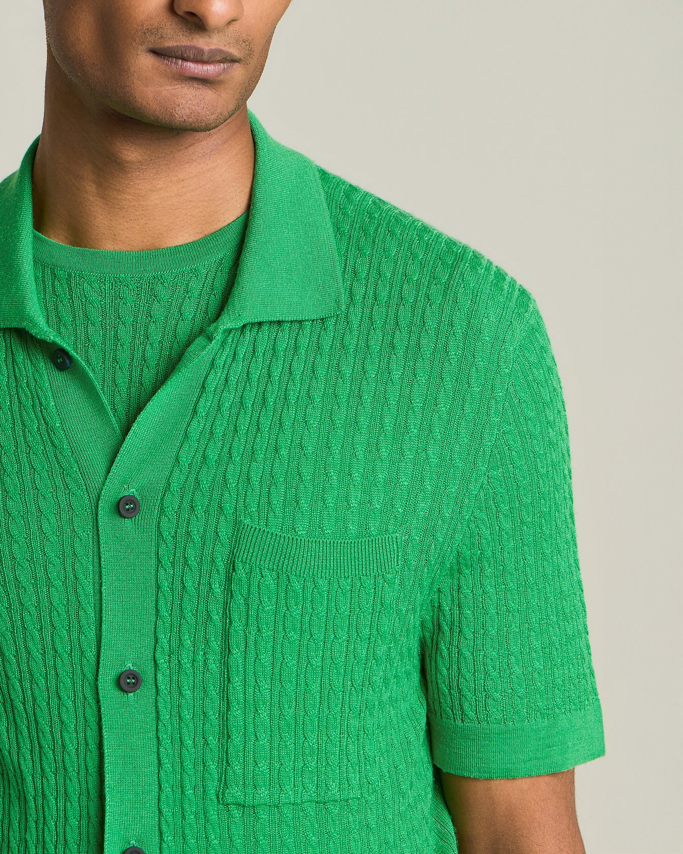 KNT WOOL AND SILK KNIT SHIRT - Image 4