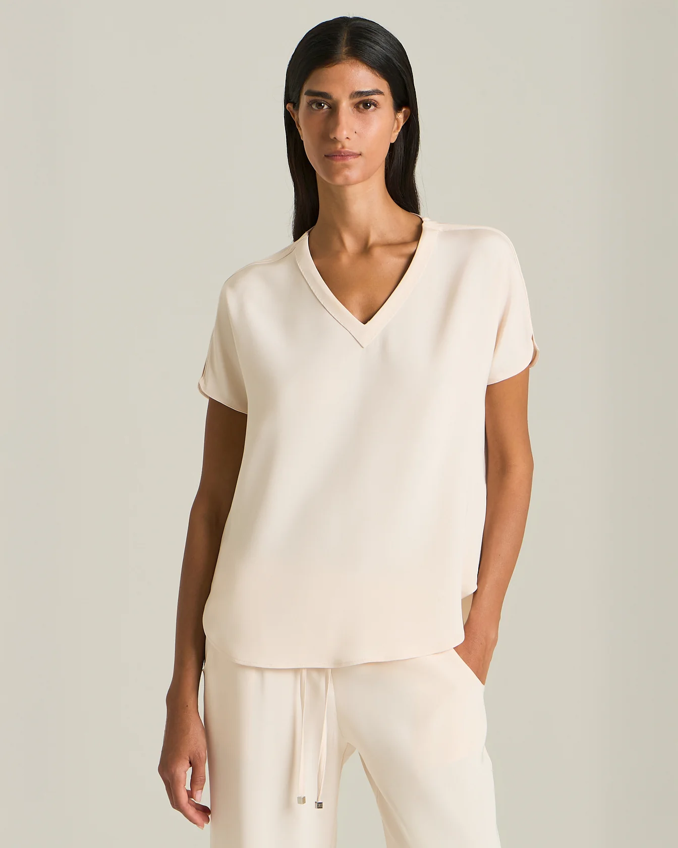 TAILORED SILK T-SHIRT - Image 2