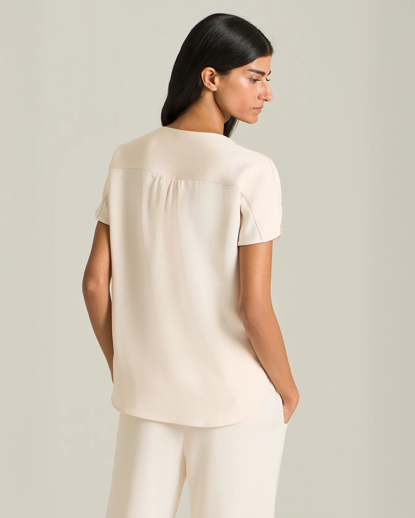 TAILORED SILK T-SHIRT - Image 3