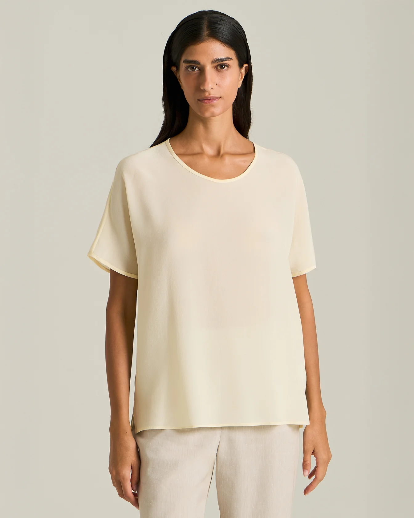 SILK CREW NECK SWEATER - Image 2