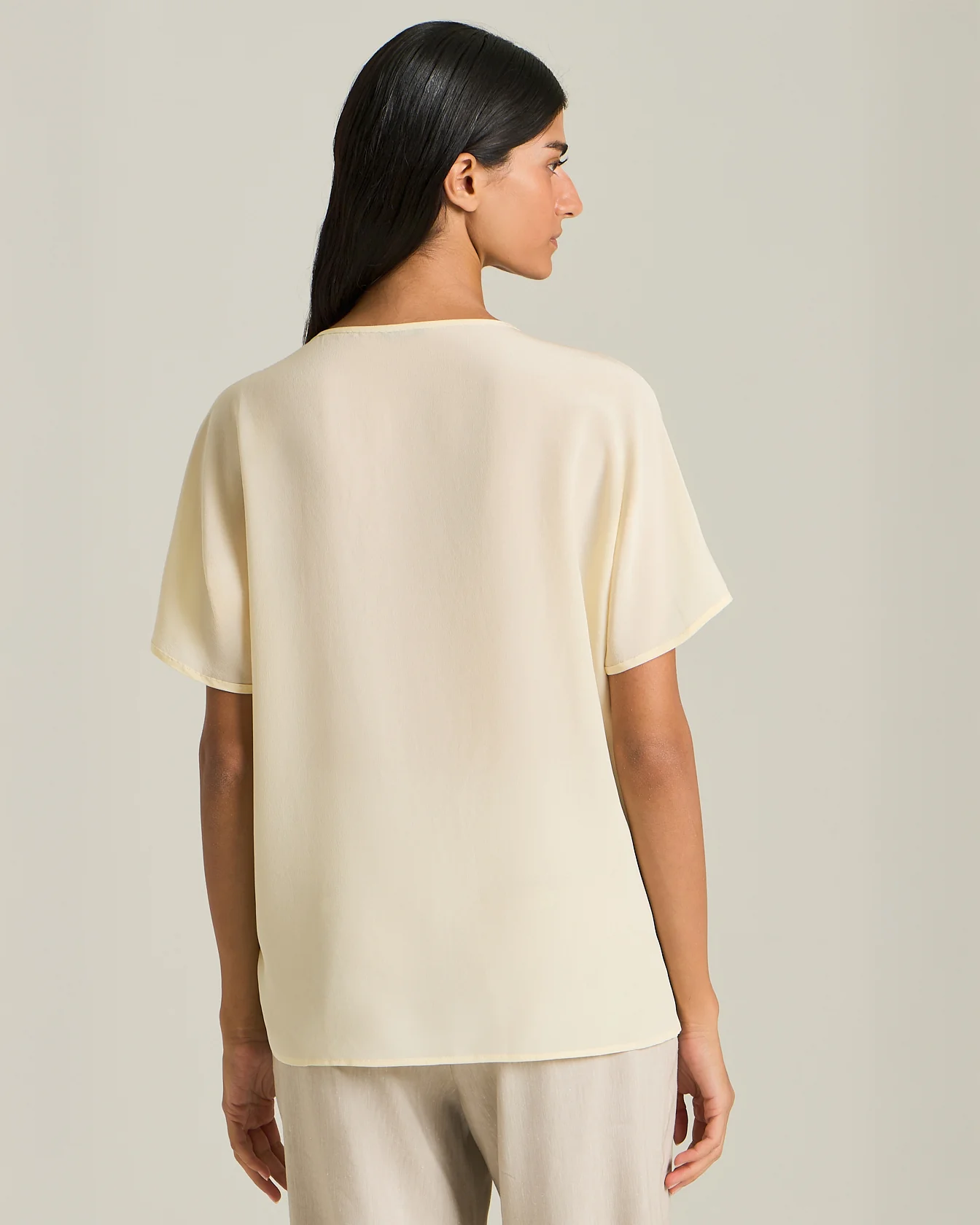 SILK CREW NECK SWEATER - Image 3