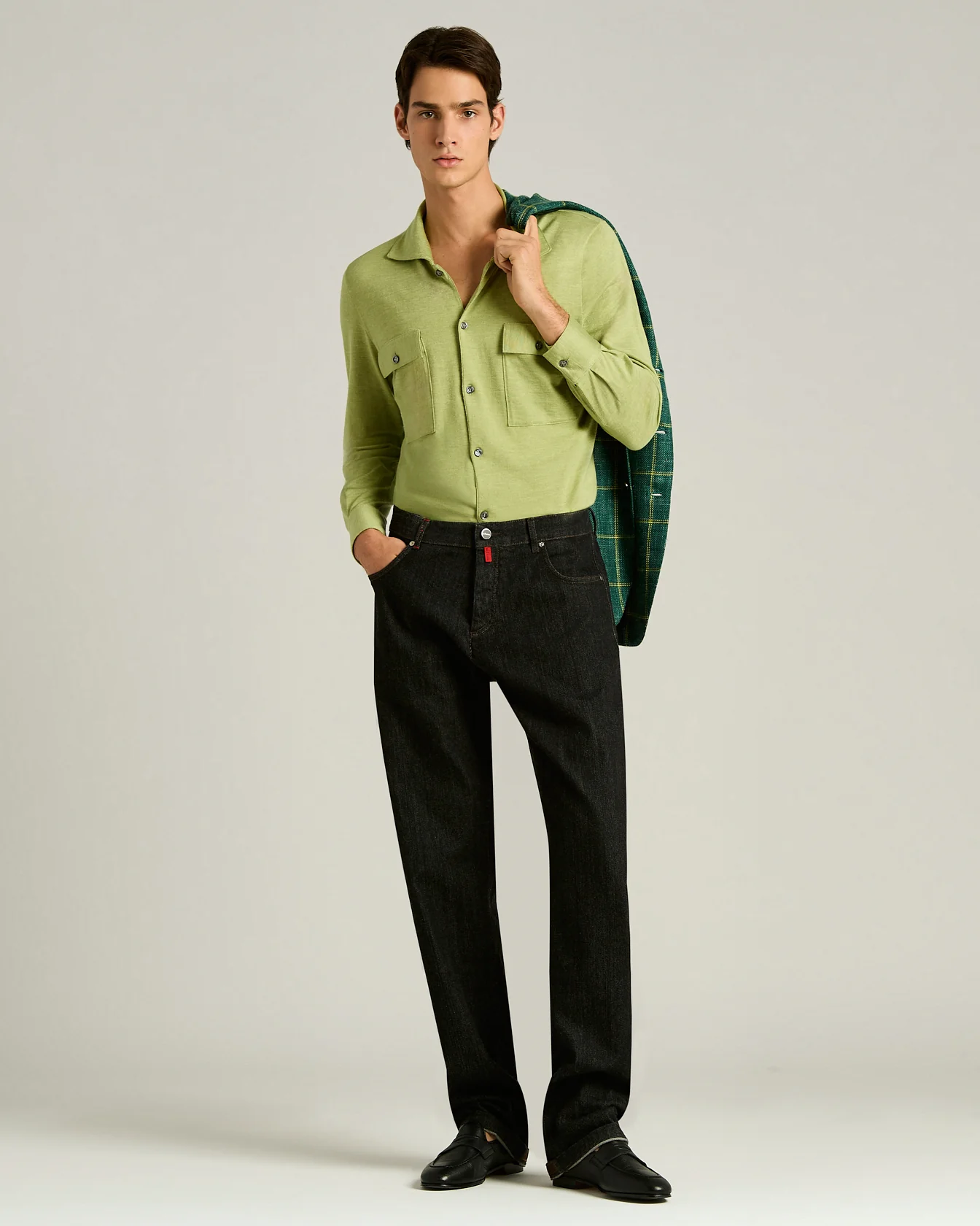 SILK, CASHMERE AND LINEN BLEND OVERSHIRT - Image 5