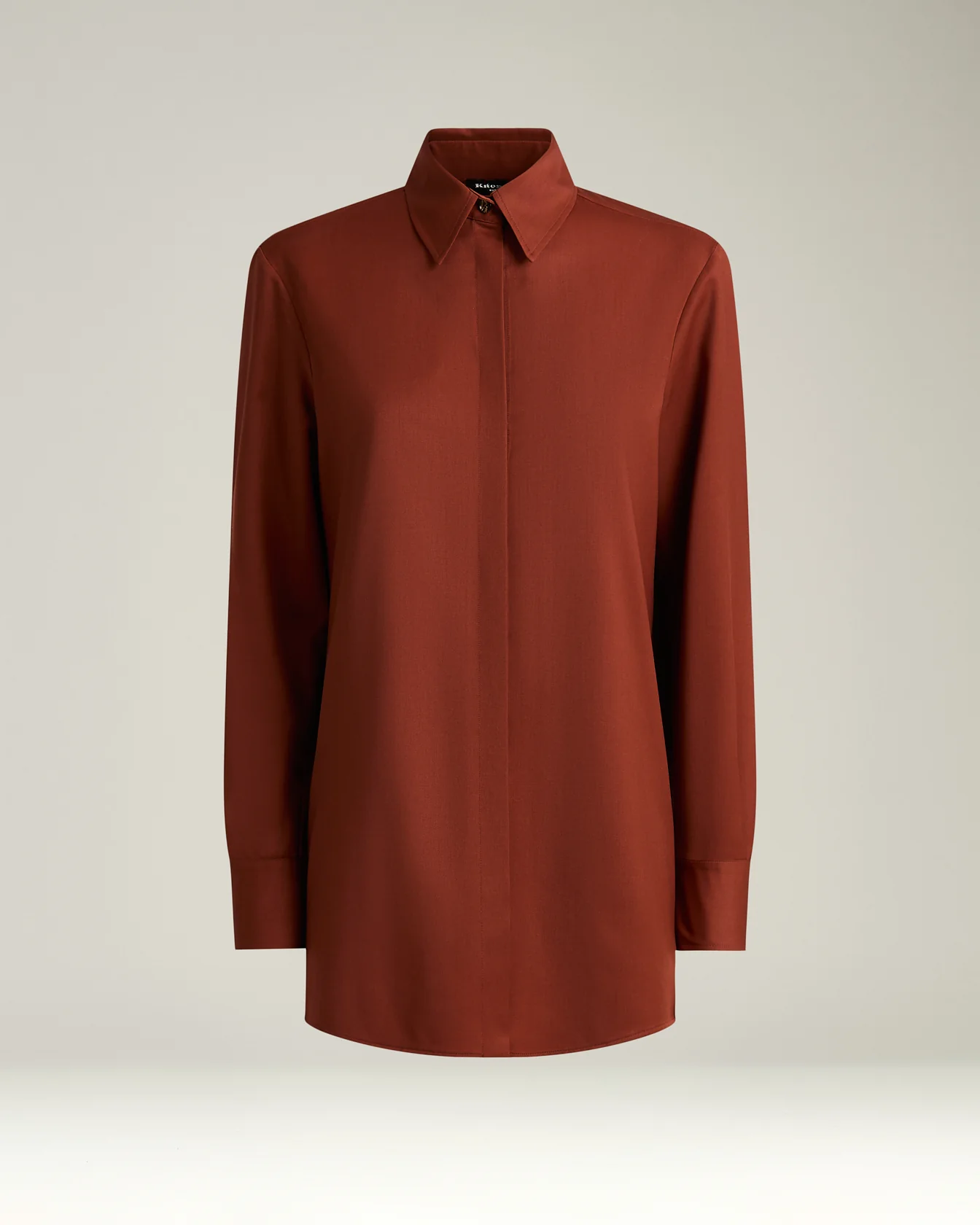 TERRACOTTA WOOL BLOUSE