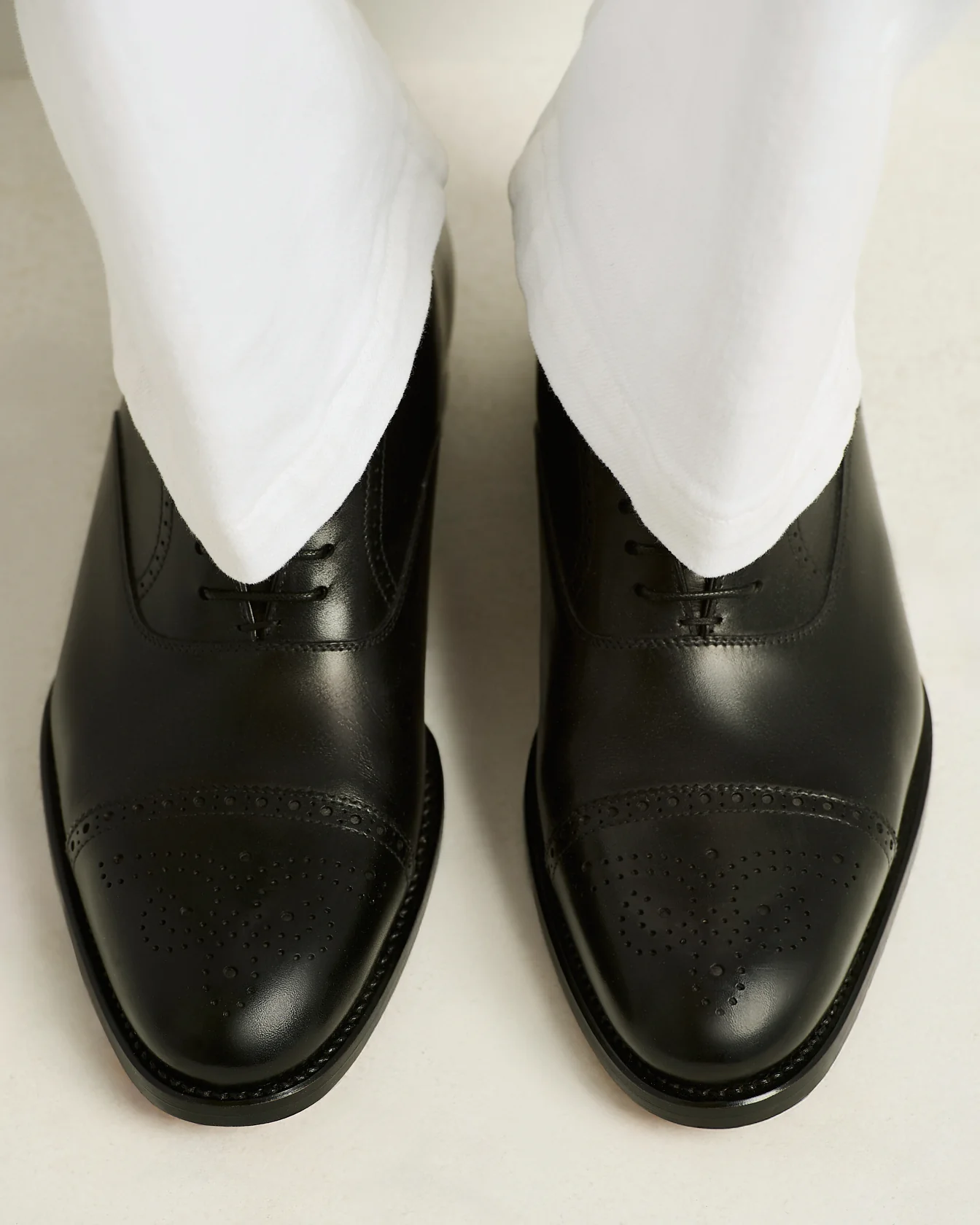 BLACK CALFSKIN LEATHER LACE UP SHOE - Image 4
