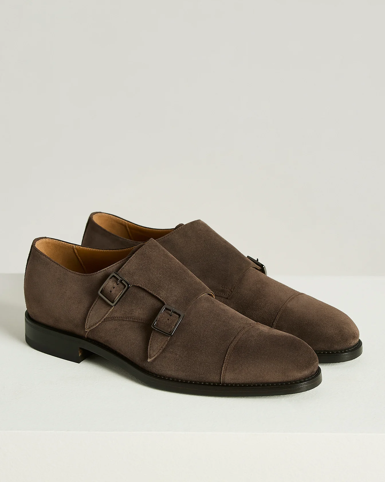 LEATHER DARK BROWN SHOE WITH BUCKLE - Image 2