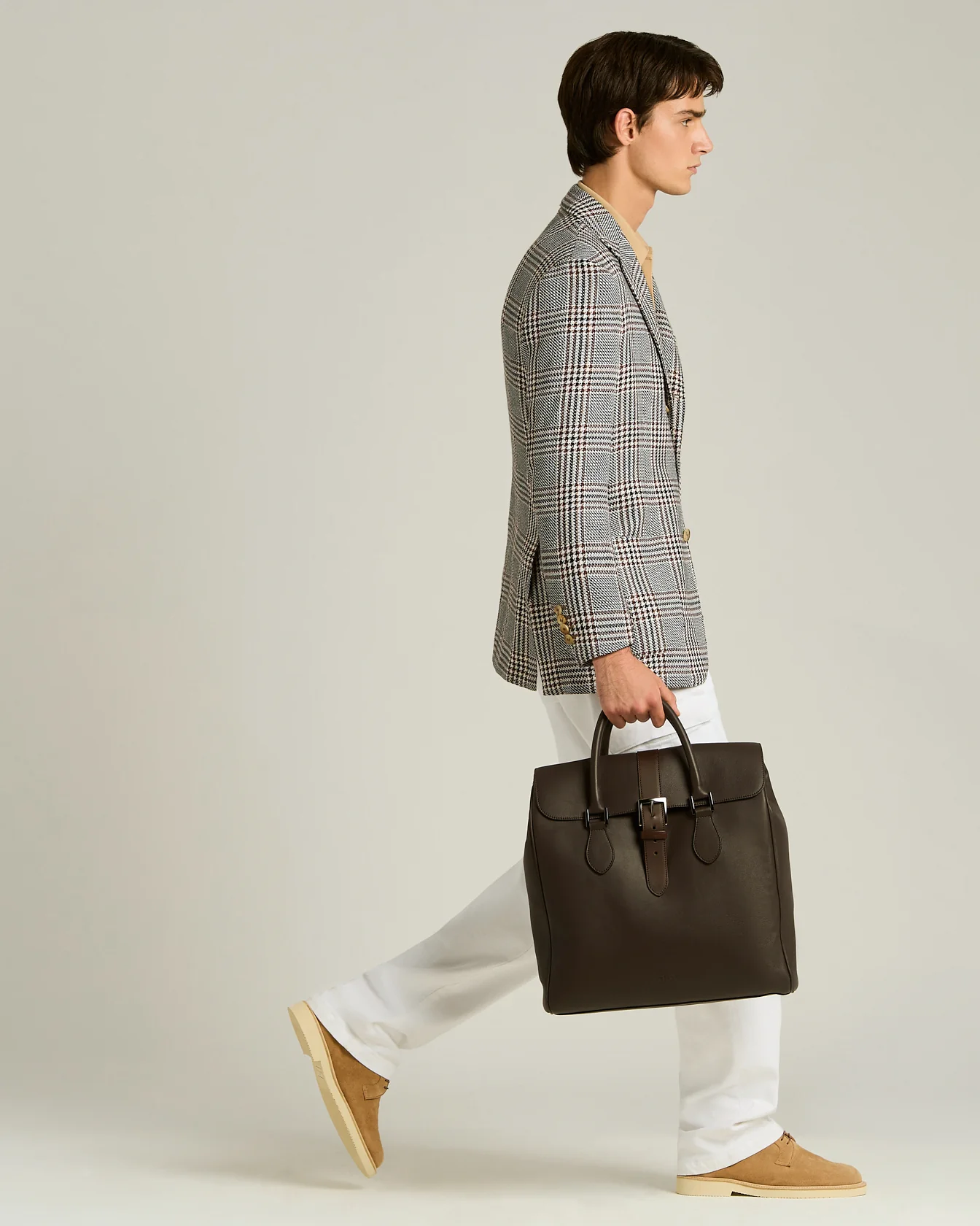 DARK BROWN FULL GRAIN CALFSKIN SHOPPING BAG - Image 5