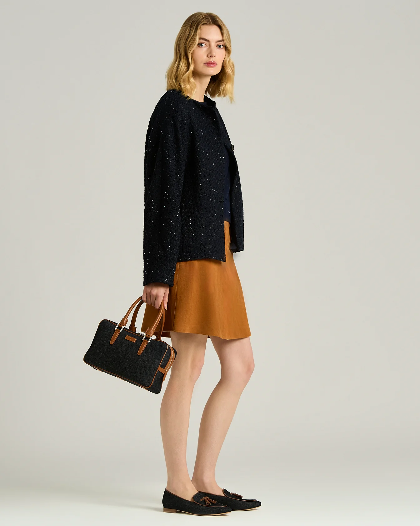 SOFT LEATHER SKIRT IN CAMEL LAMBSKIN - Image 5
