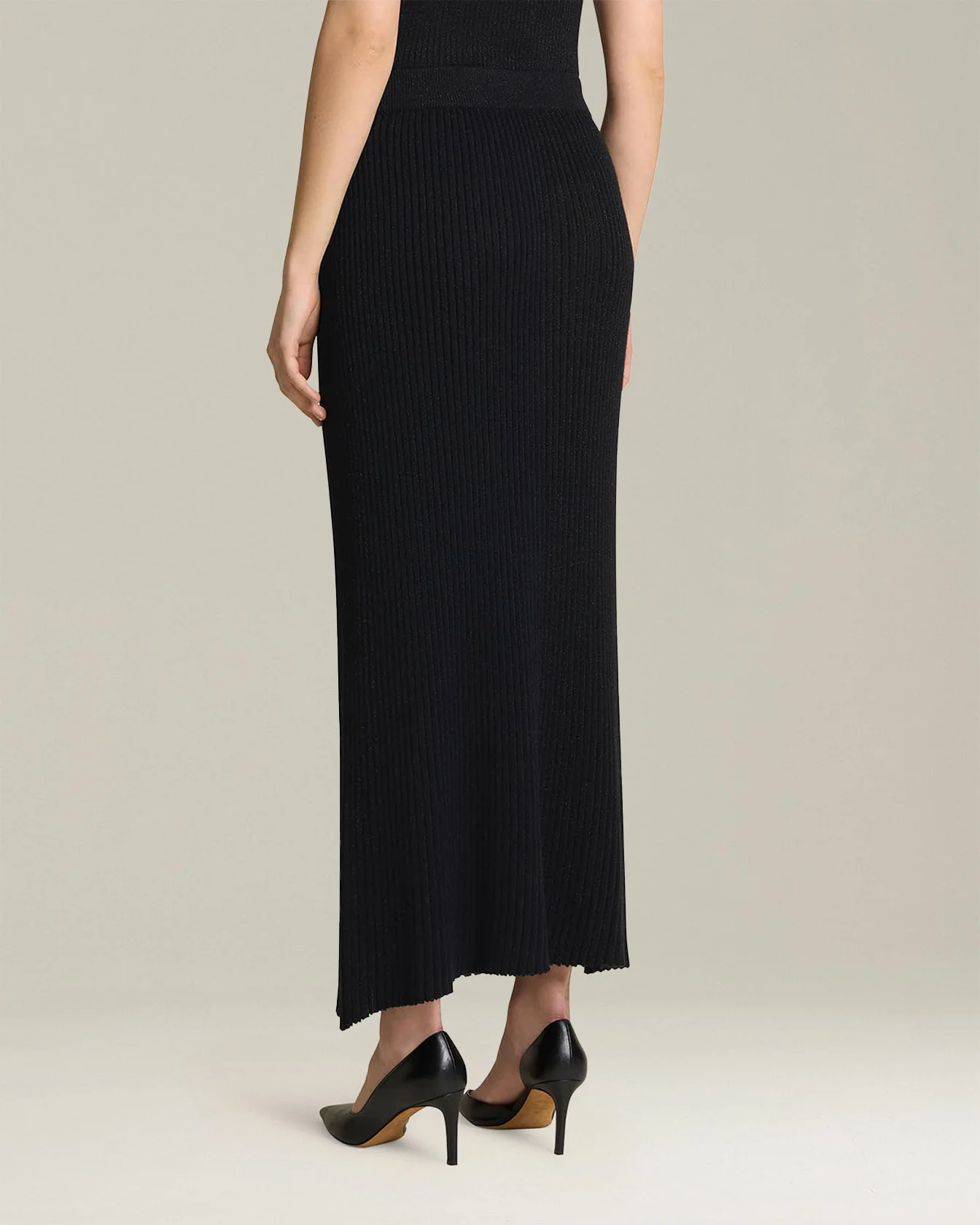 LAMÉ WOOL PENCIL SKIRT - Image 4