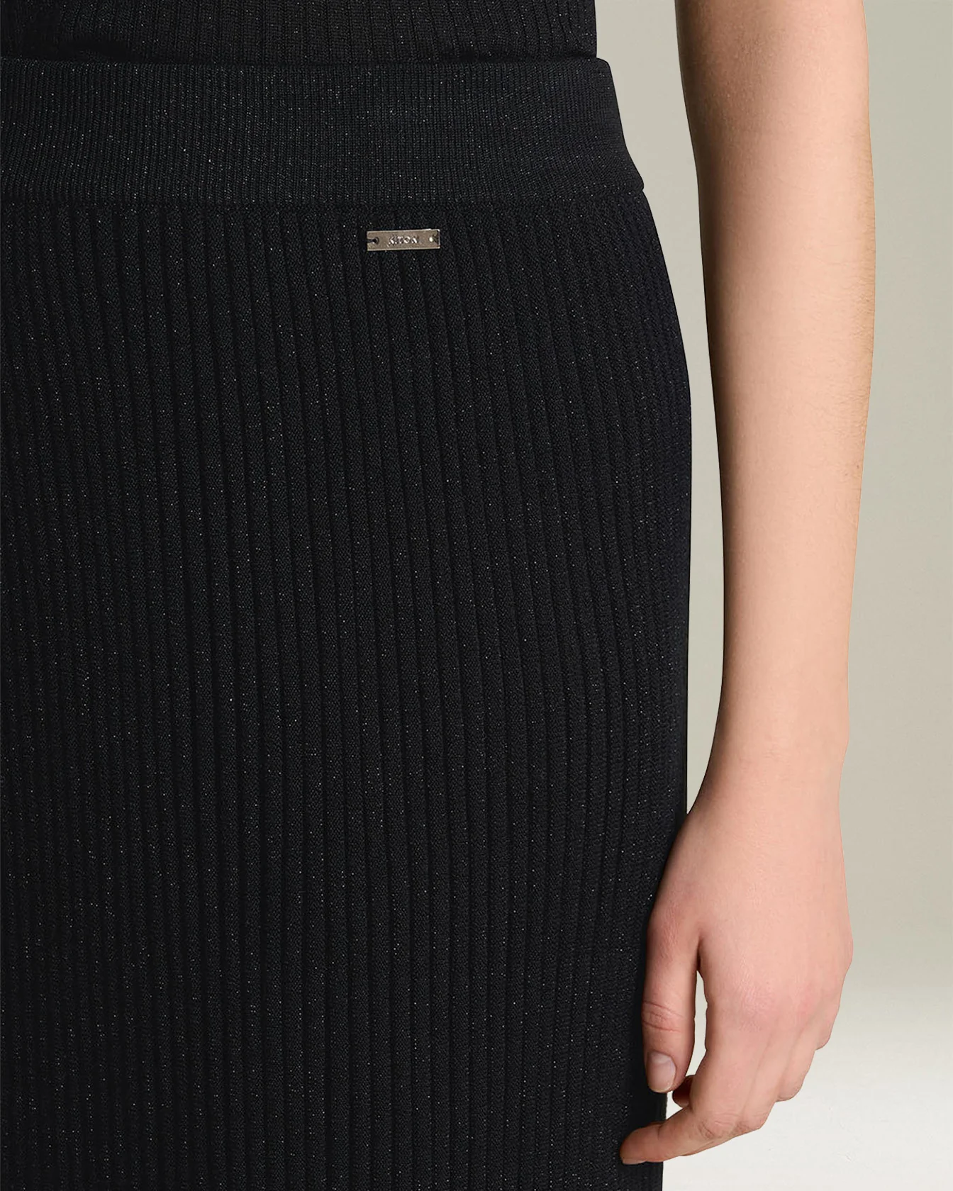 LAMÉ WOOL PENCIL SKIRT - Image 5