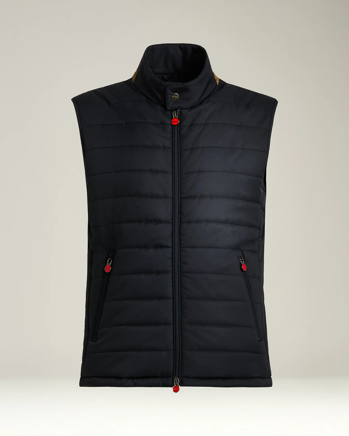 PADDED GILET IN NAVY TECHNICAL FABRIC