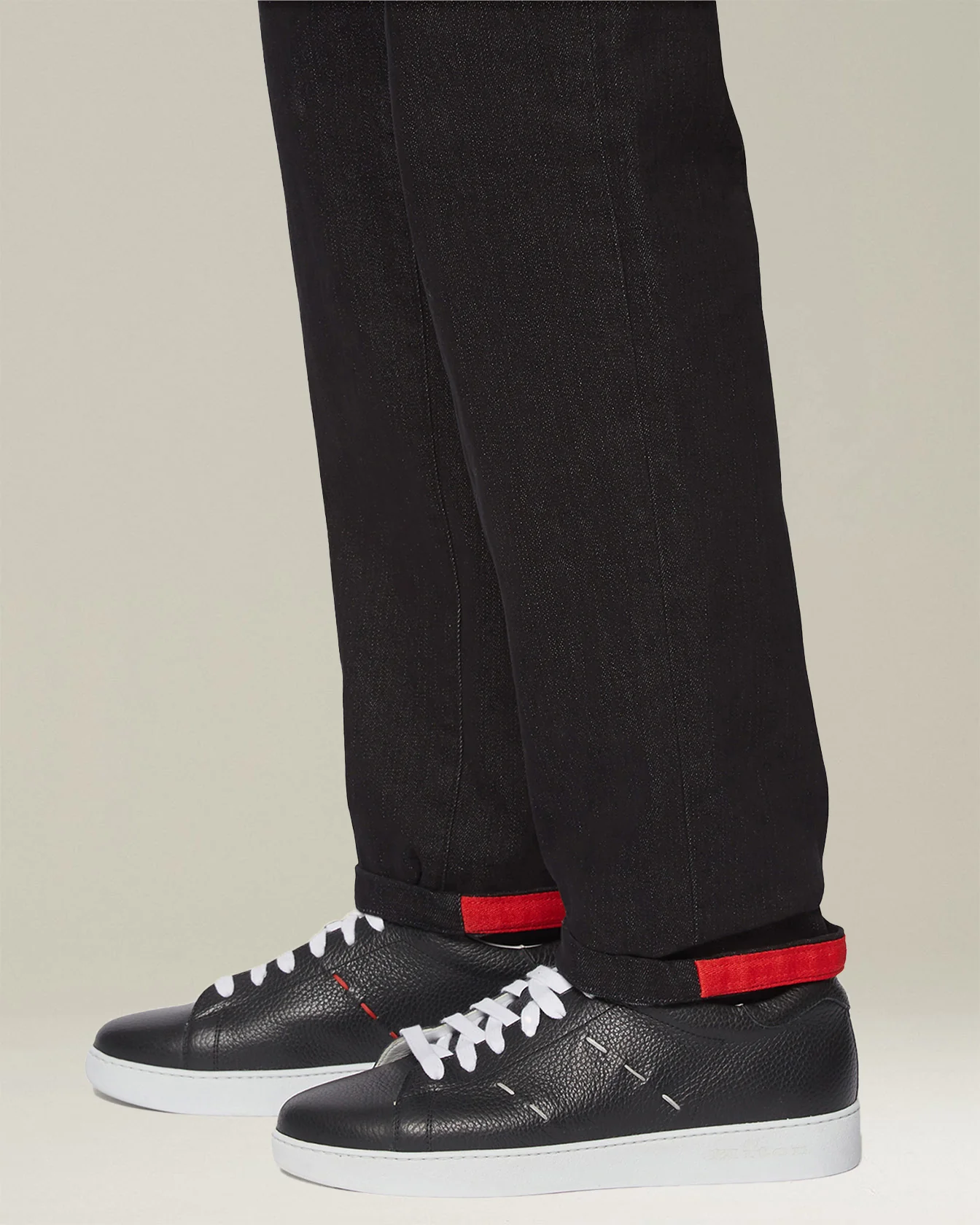 LEATHER ‘STITCHING’ SNEAKERS - Image 2