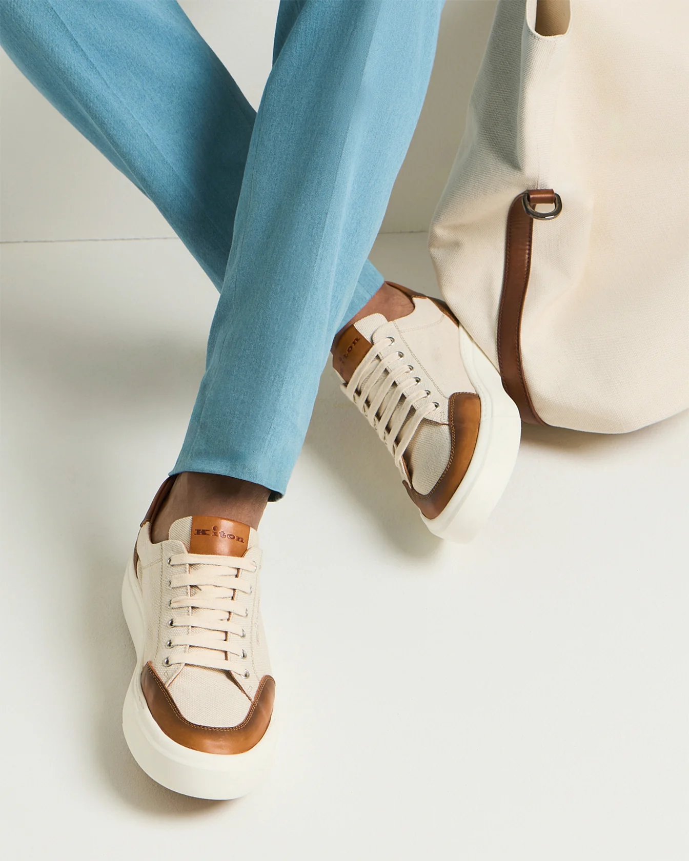 URBAN SNEAKERS WITH LEATHER INSERTS - Image 4