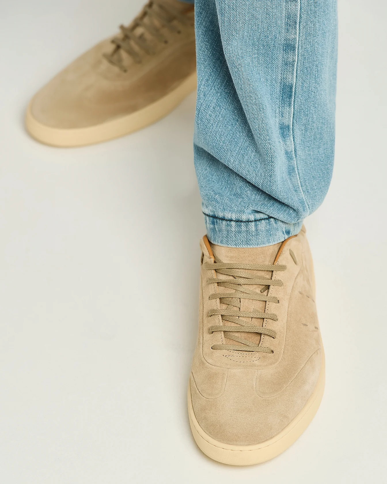 SUEDE CALFSKIN SAND SNEAKERS - Image 3