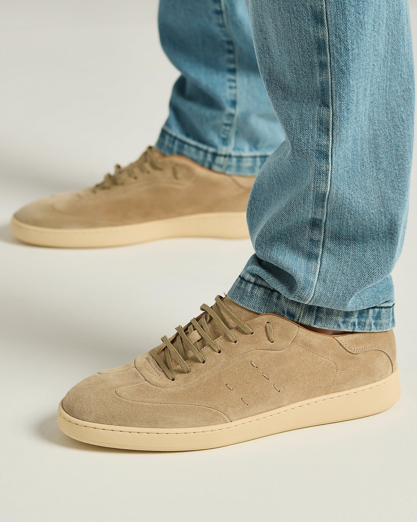 SUEDE CALFSKIN SAND SNEAKERS - Image 4