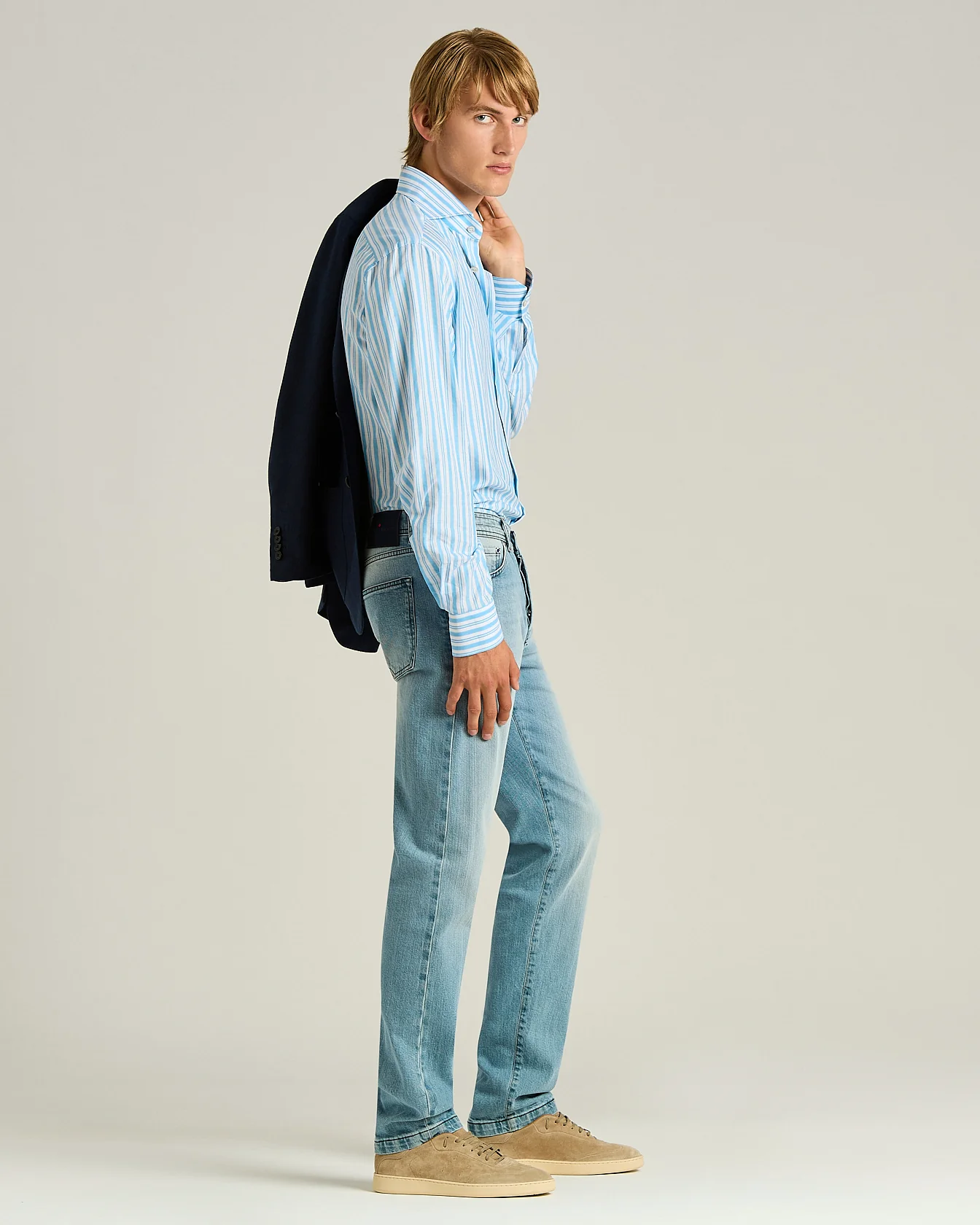 SUEDE CALFSKIN SAND SNEAKERS - Image 5
