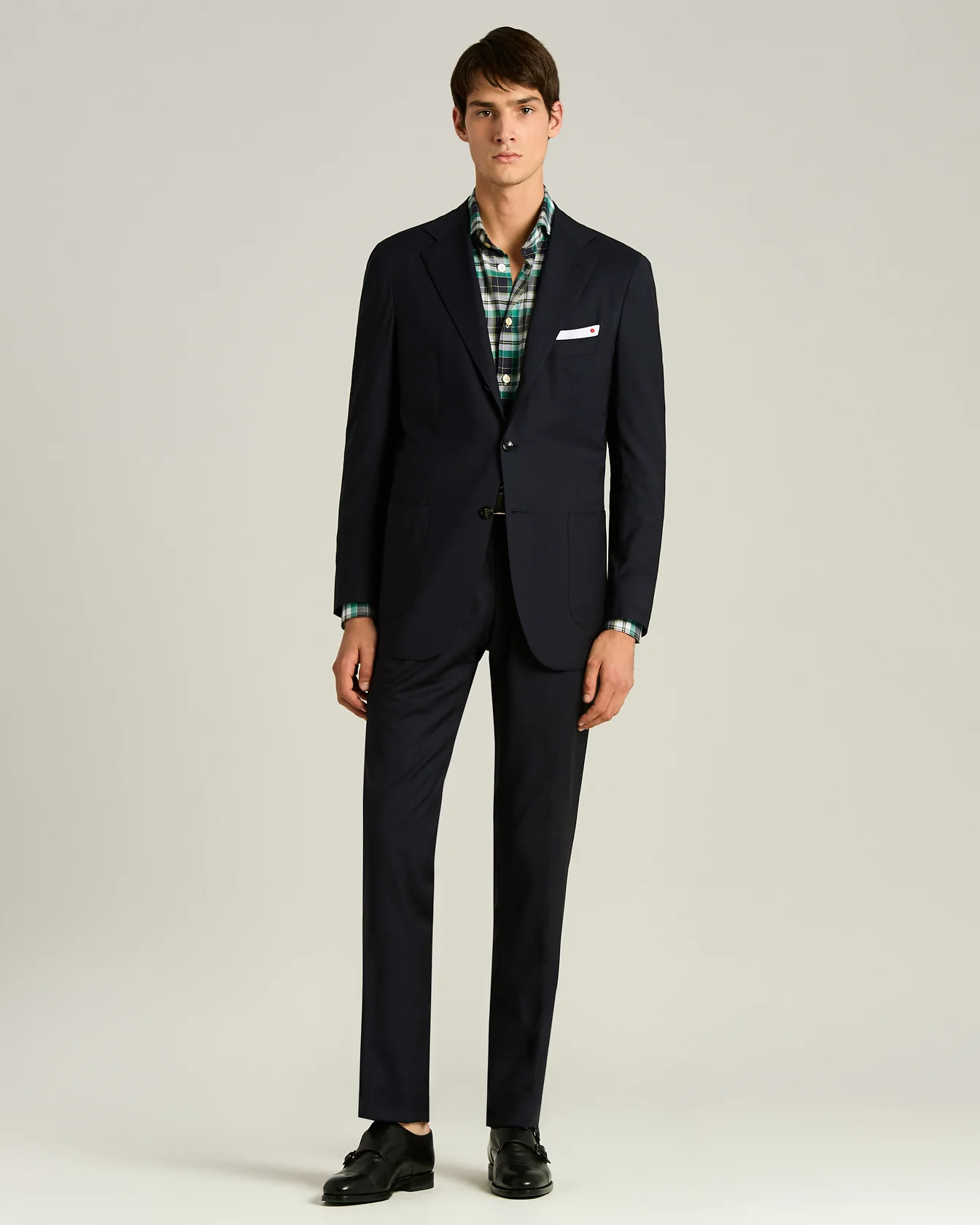 MONOCHROME WOOL SUIT IN NAVY BLUE - Image 2