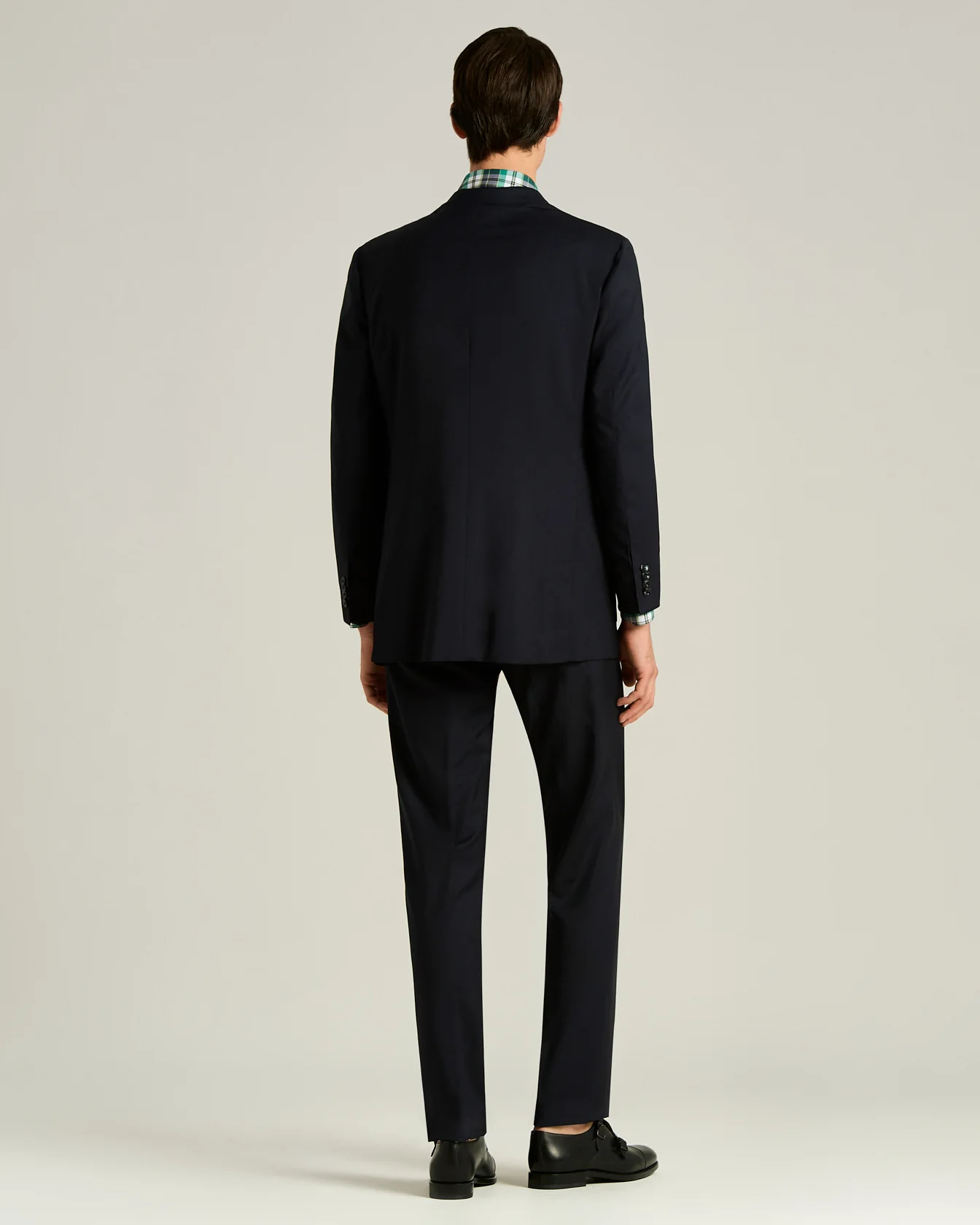 MONOCHROME WOOL SUIT IN NAVY BLUE - Image 3