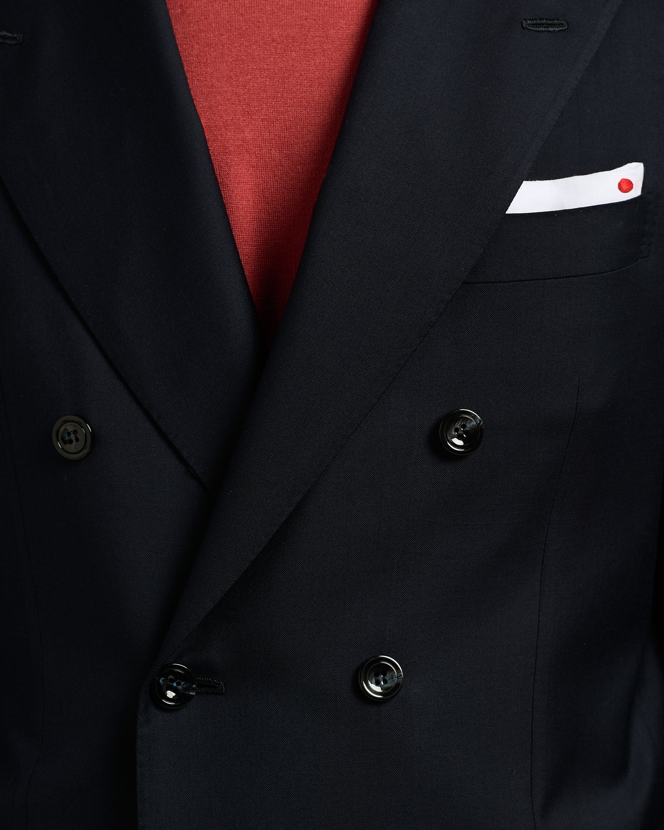 DOUBLE-BREASTED SUIT "MONOCHROME" IN PURE BLUE WOOL - Image 4