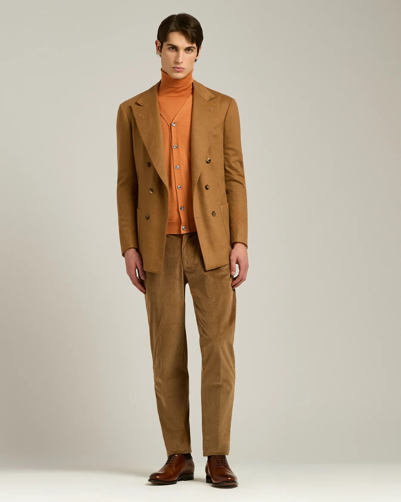 MANGO ORANGE CASHMERE AND SILK POLO NECK TOP - Image 5