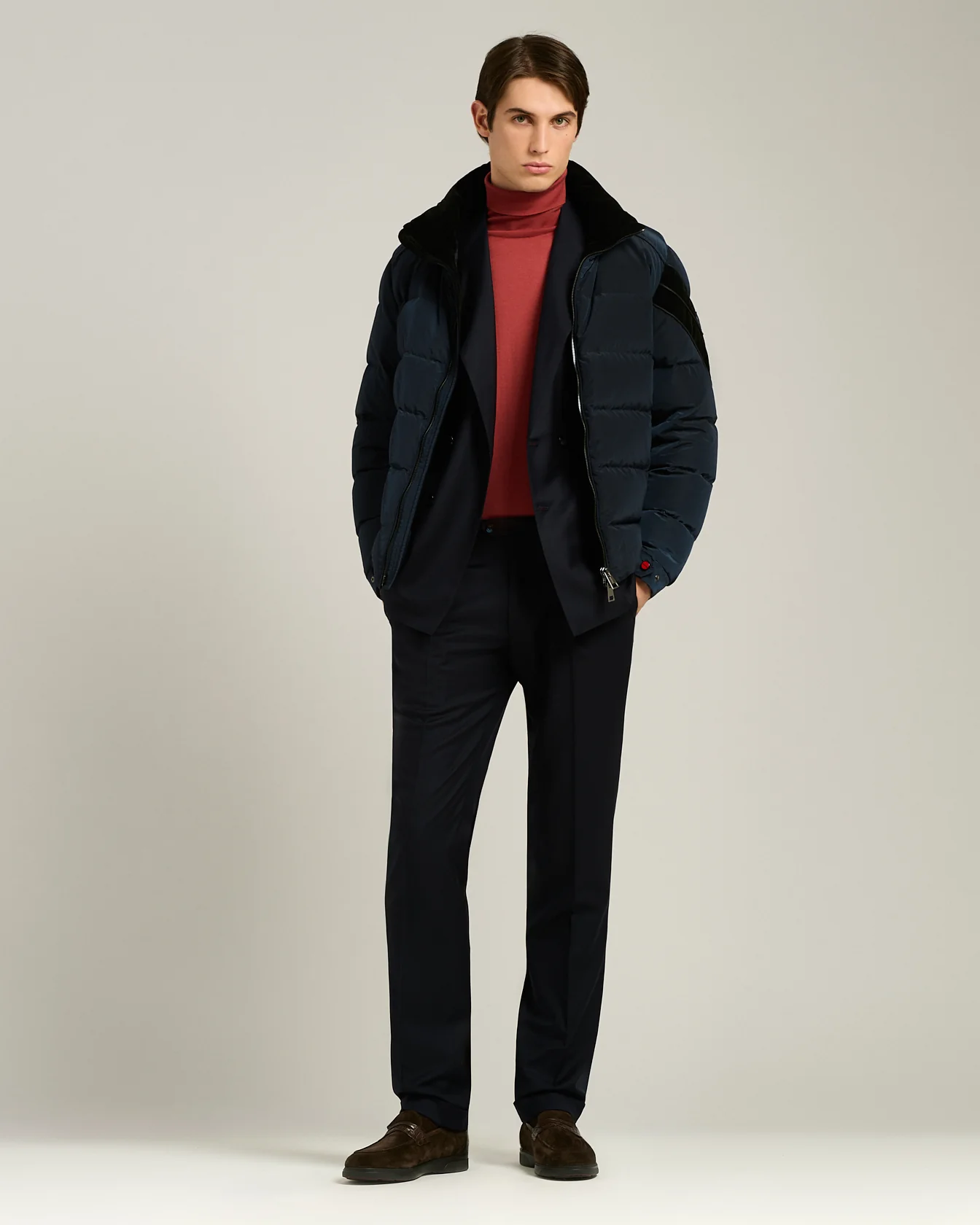 TERRACOTTA CASHMERE AND SILK PLAIN-KNIT TURTLENECK - Image 5