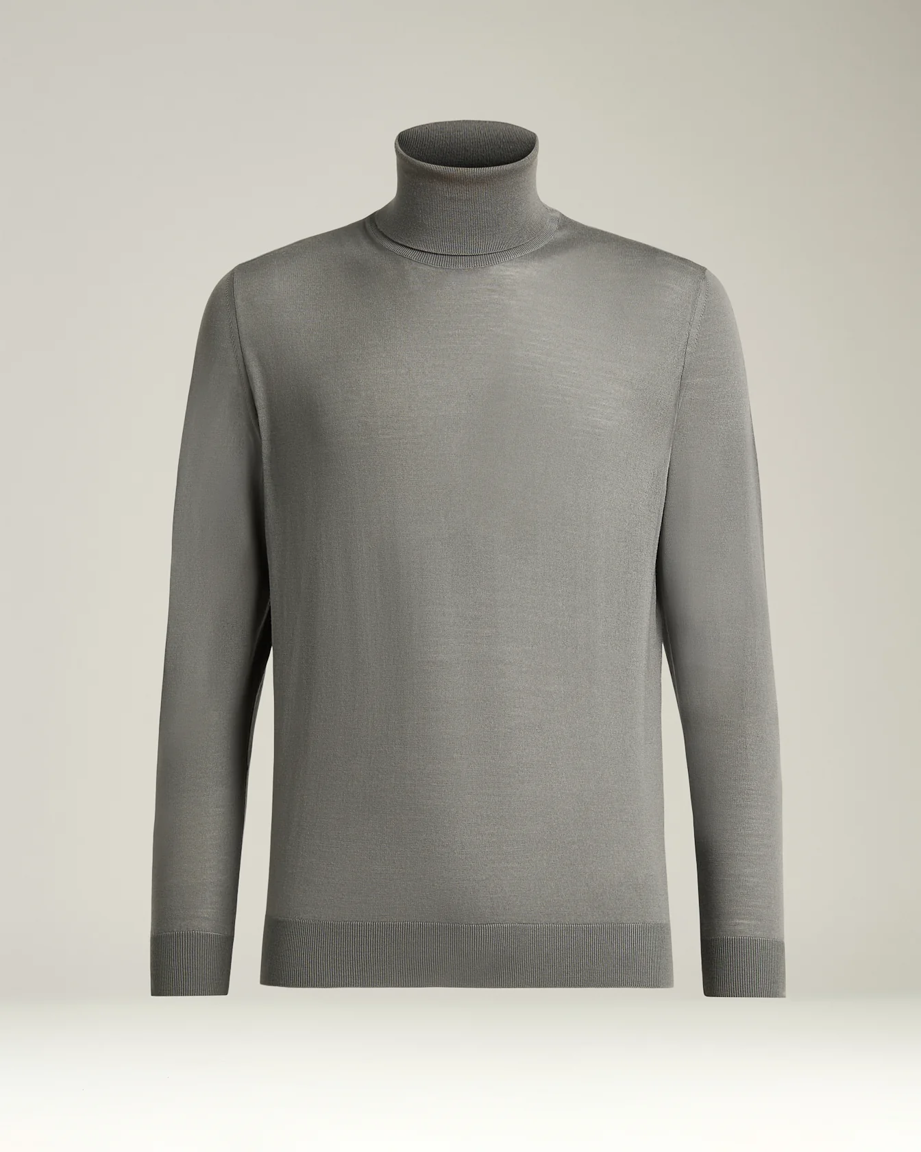 IRON GREY "BLUE DIAMOND" WOOL TURTLENECK SWEATER