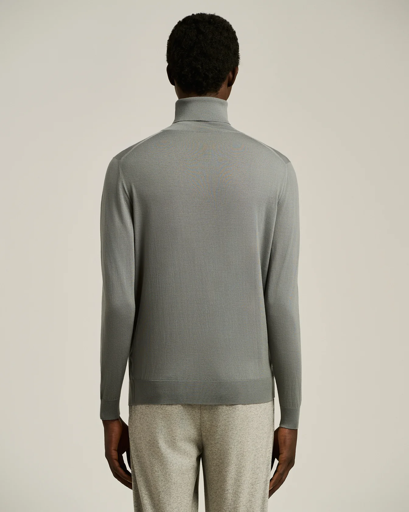 IRON GREY "BLUE DIAMOND" WOOL TURTLENECK SWEATER - Image 3