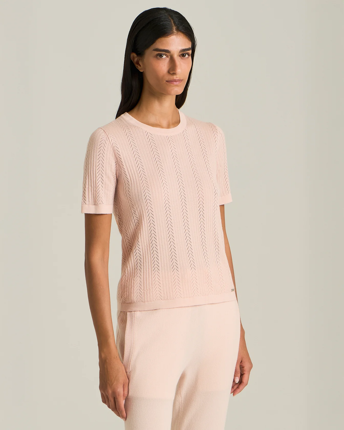 CASHMERE AND SILK OPENWORK SWEATER - Image 2