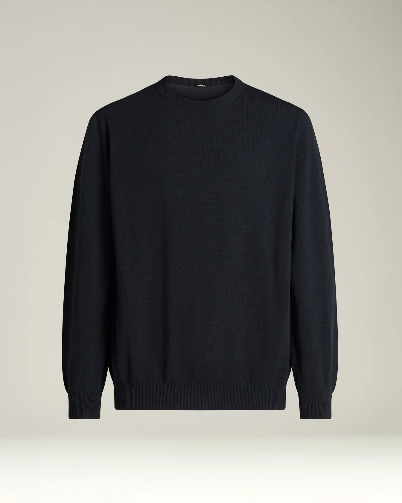CREW NECK SWEATER IN PURE CASHMERE MIDNIGHT BLUE