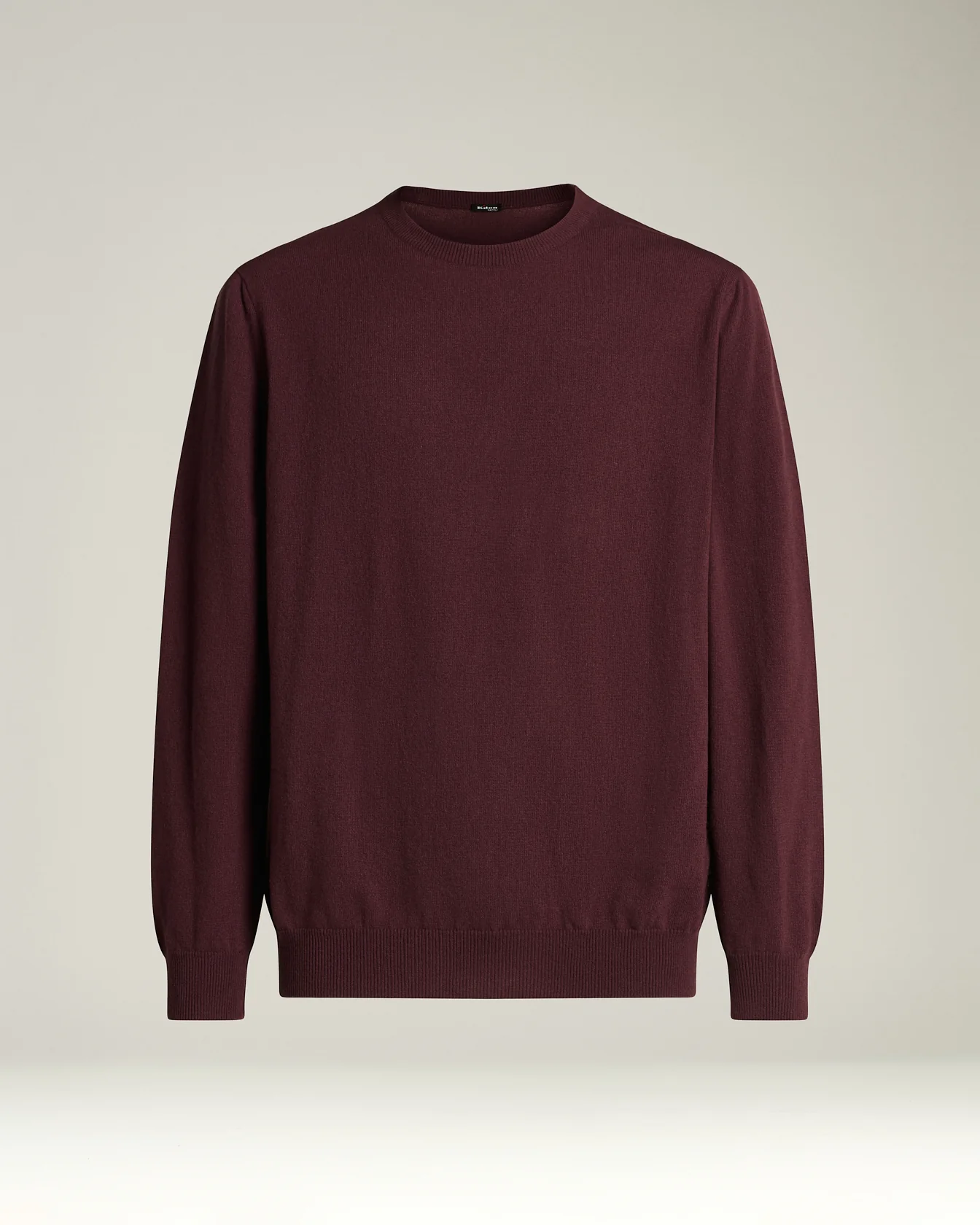 CREW NECK SWEATER IN PURE CASHMERE BURGUNDY