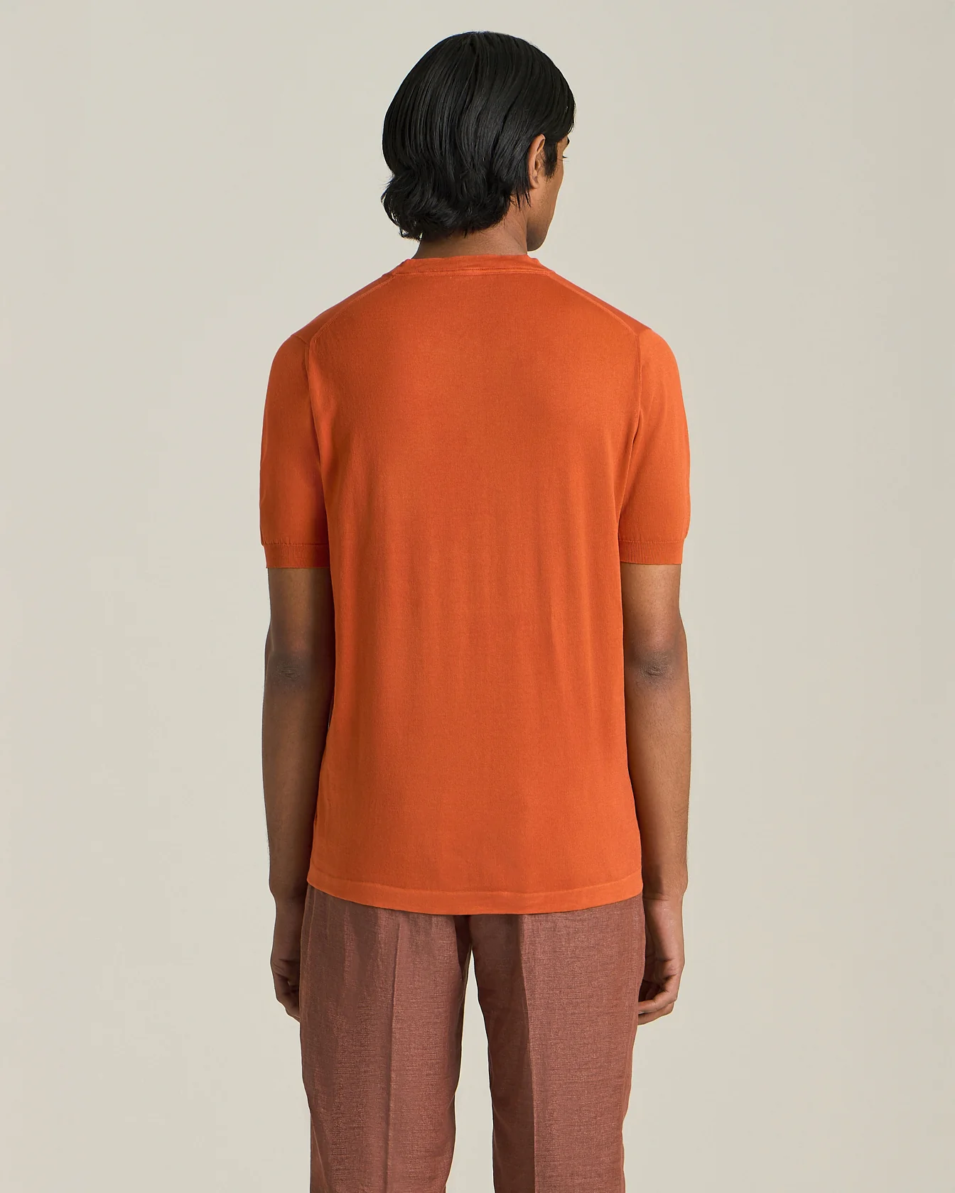 COTTON KNIT CREW NECK T-SHIRT - Image 3