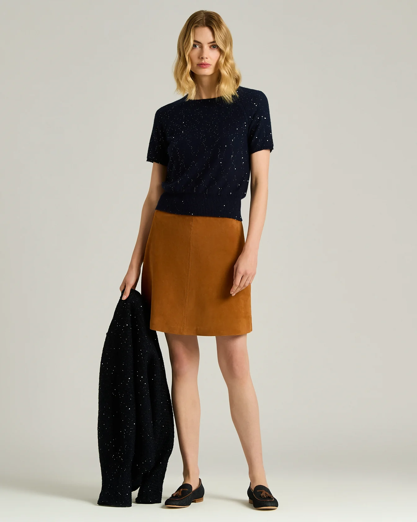 PURE CASHMERE SWEATER BLUE - Image 5